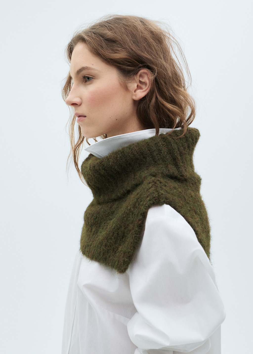 turtleneck sweater shawl