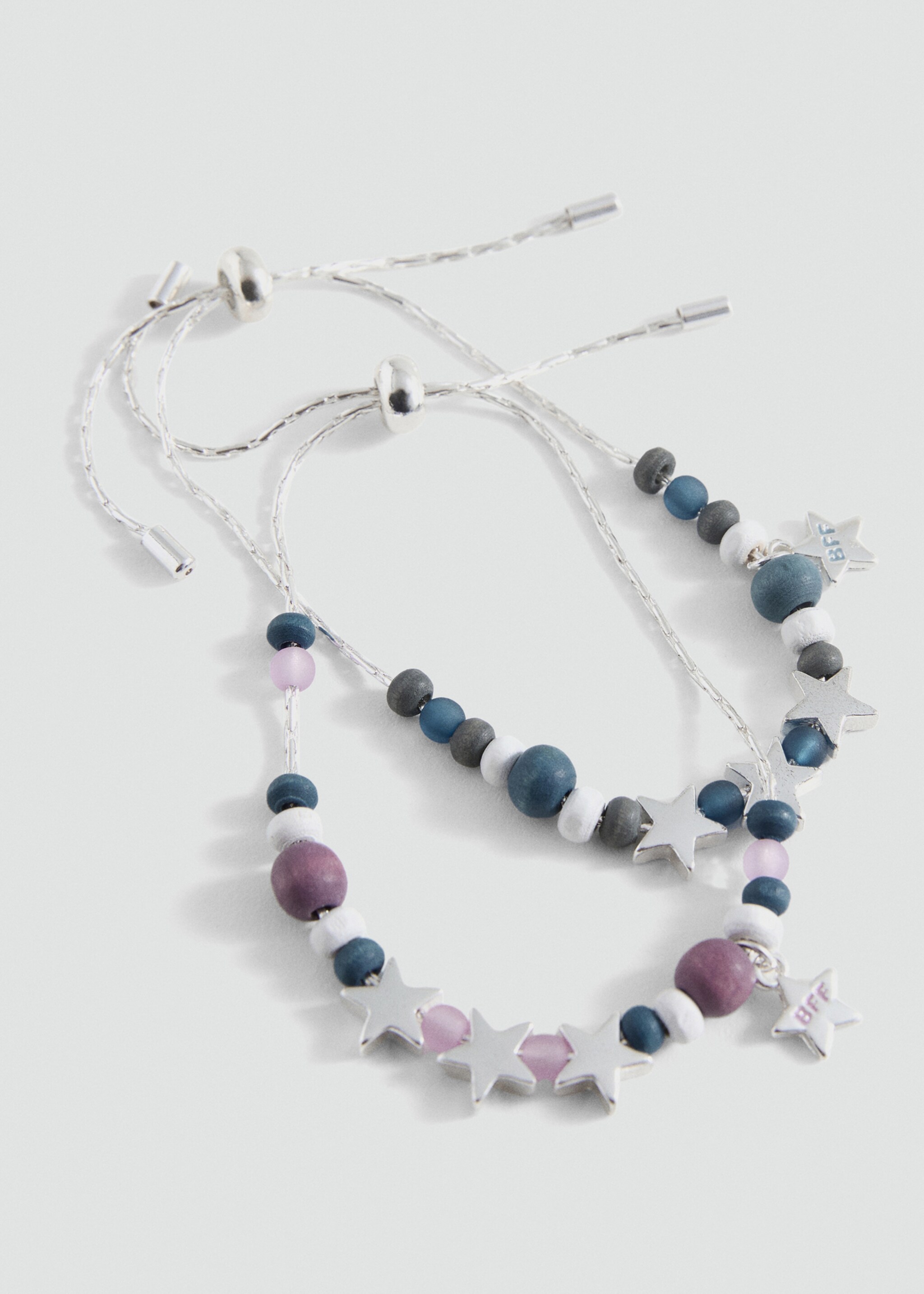 Beads bracelets 2 pack - Medium plane, Silver. Ref: 87040316-00.