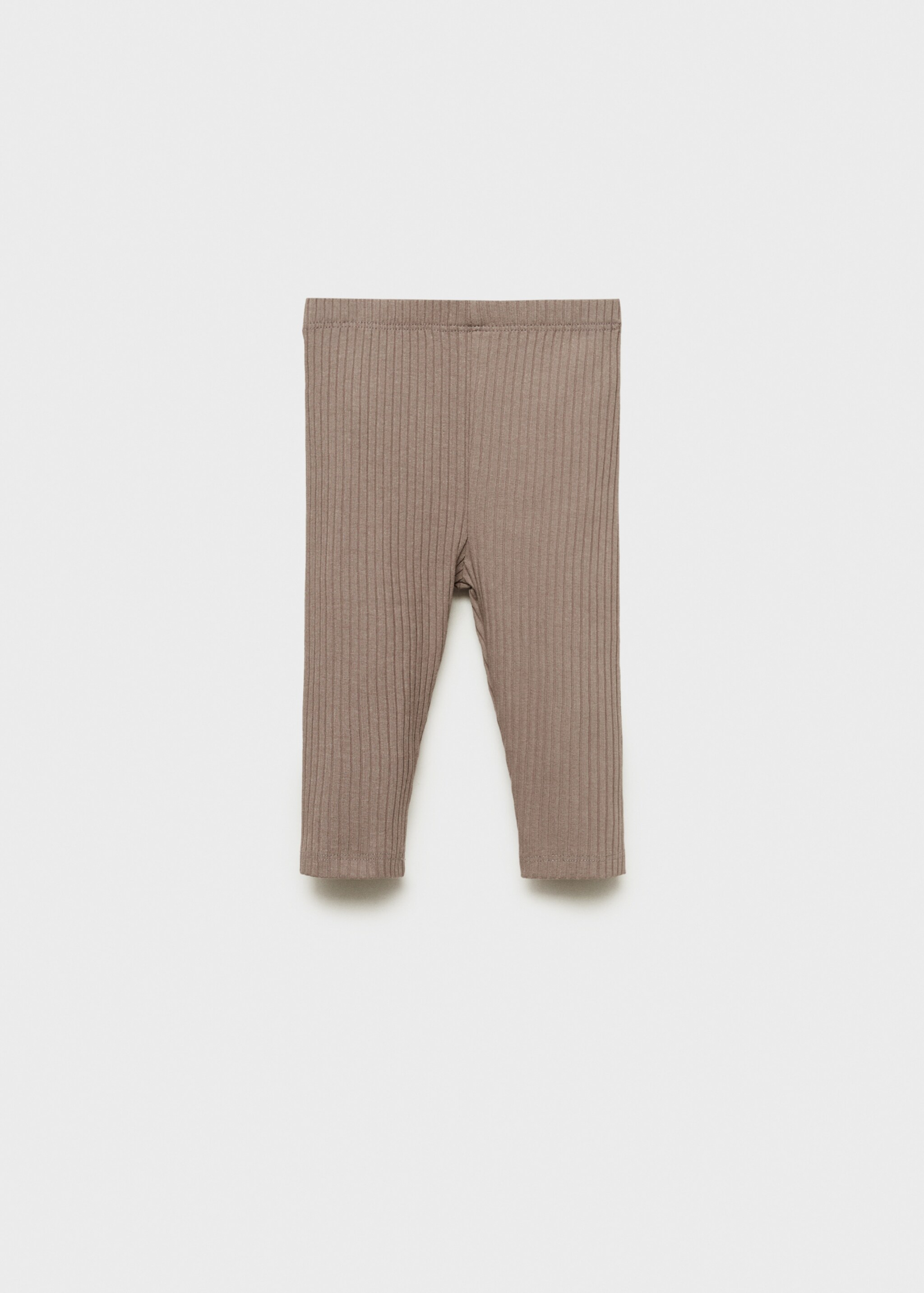 Ribbed leggings - Article without model, Medium Brown. Ref: 87040342-00.