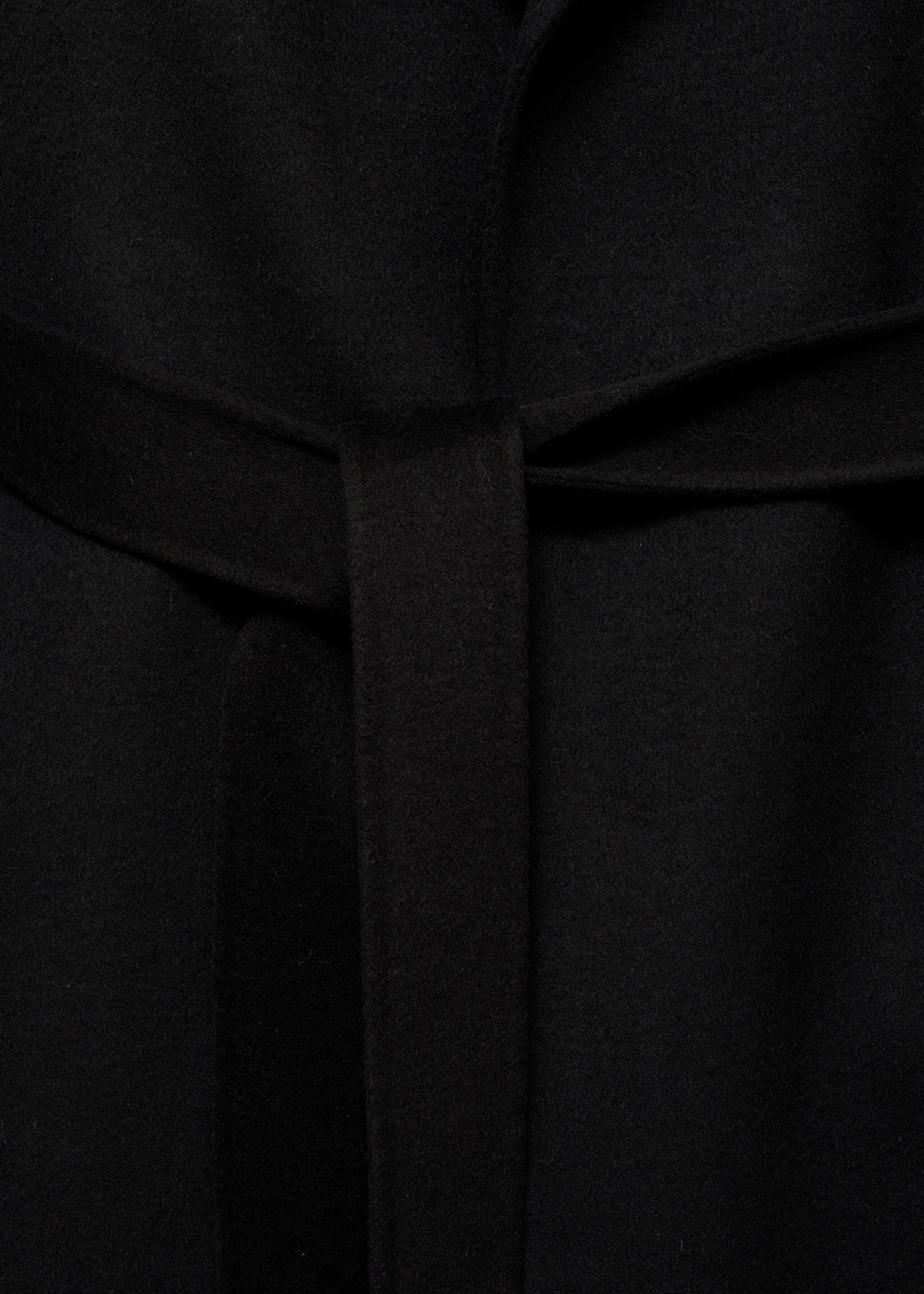 Belt handmade coat - Details of the article 0, Black. Ref: 87040343-00.