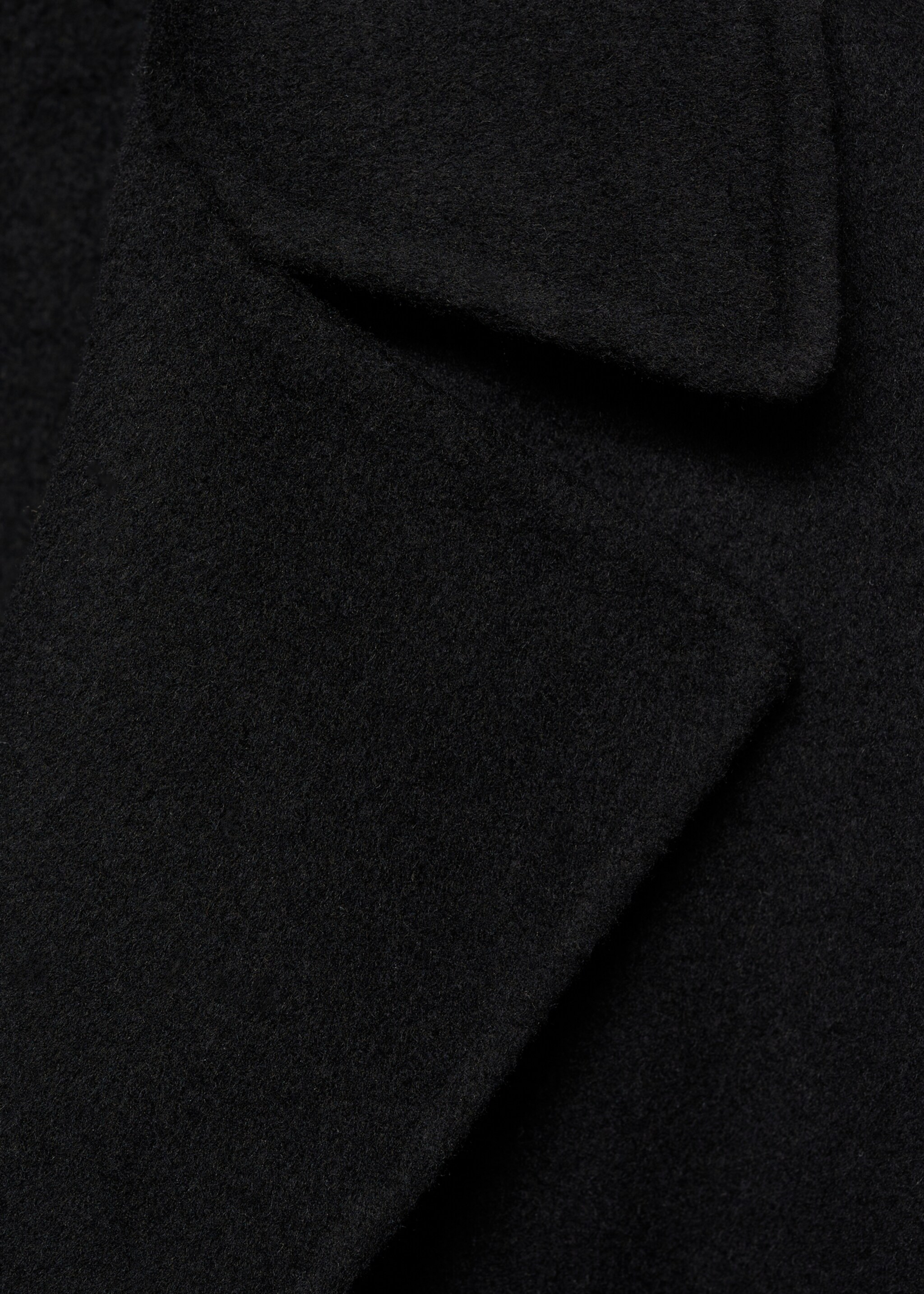 Belt handmade coat - Details of the article 8, Black. Ref: 87040343-00.