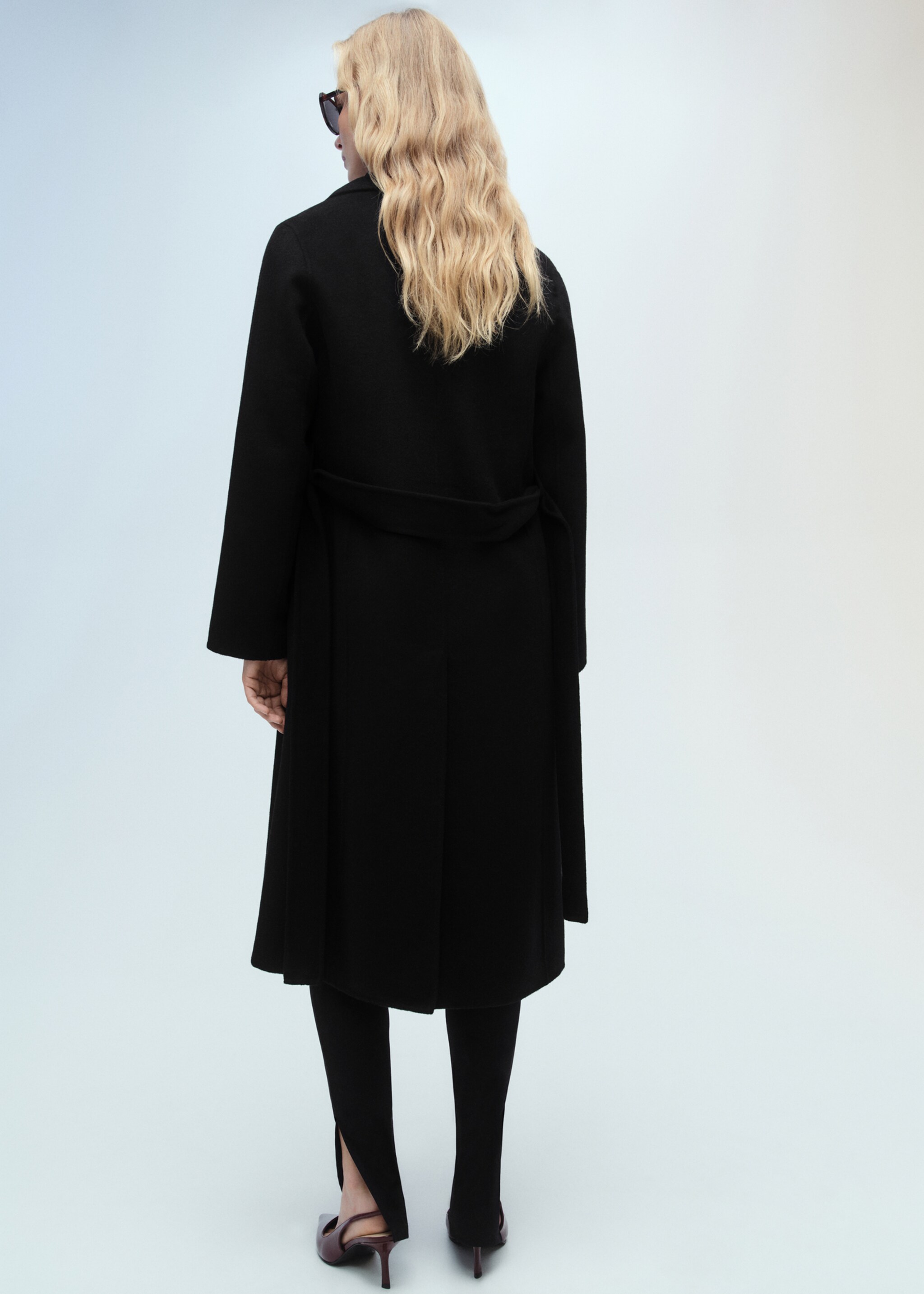 Belt handmade coat - Reverse of the article, Black. Ref: 87040343-00.