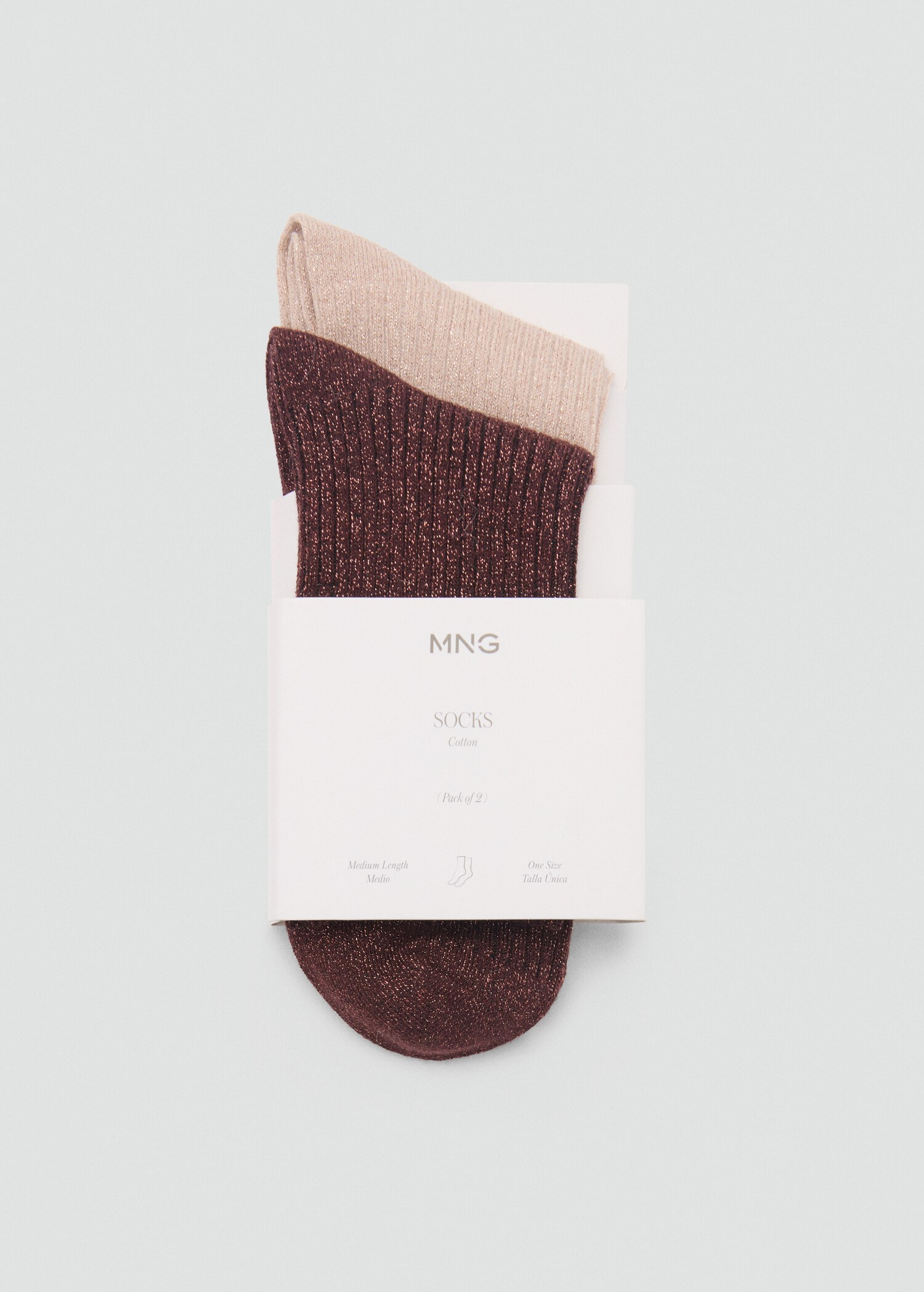 Lot 2 paires de chaussettes Lurex maille côtelée - Article sans modèle