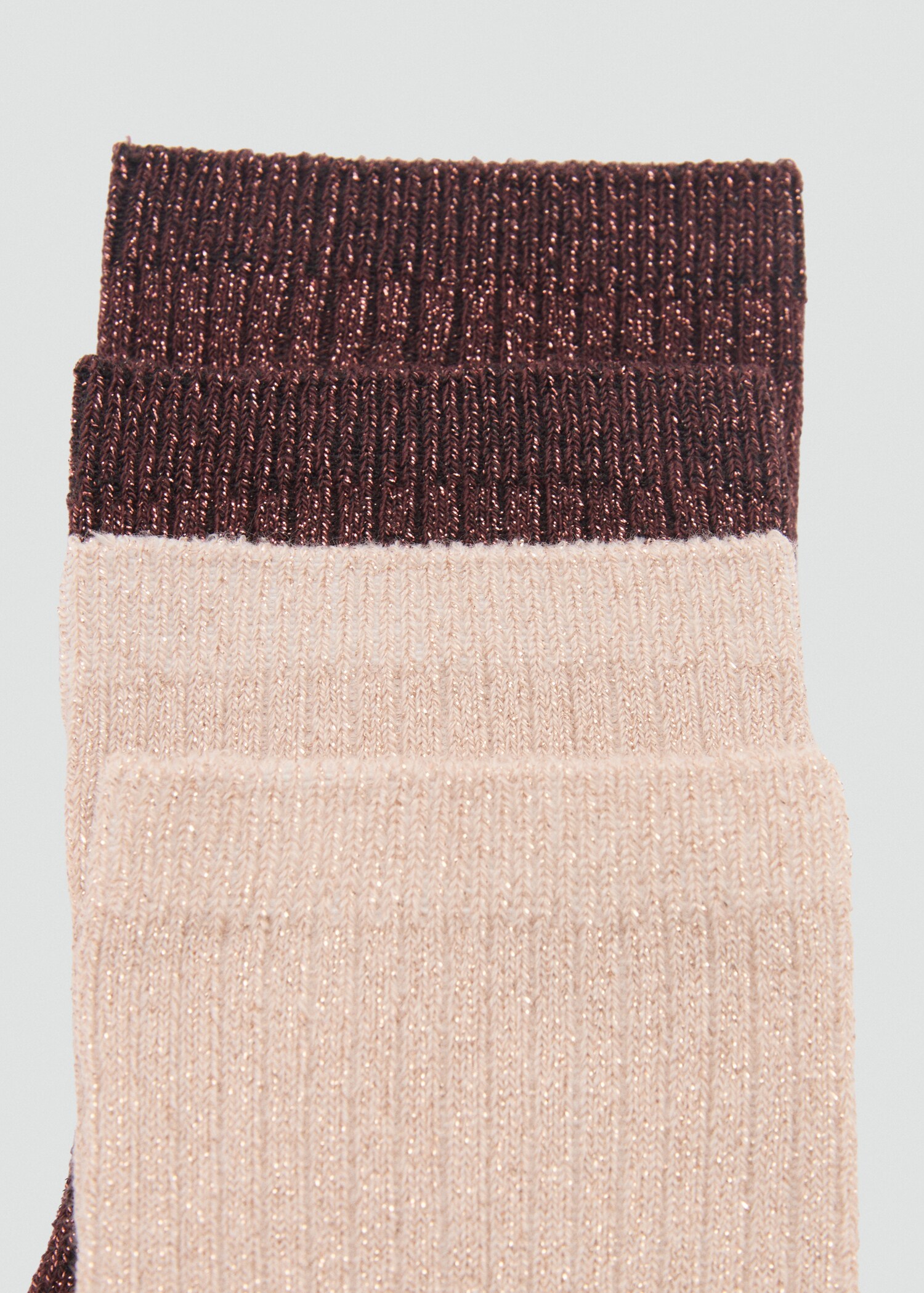 Lot 2 paires de chaussettes Lurex maille côtelée - Détail de l'article 1