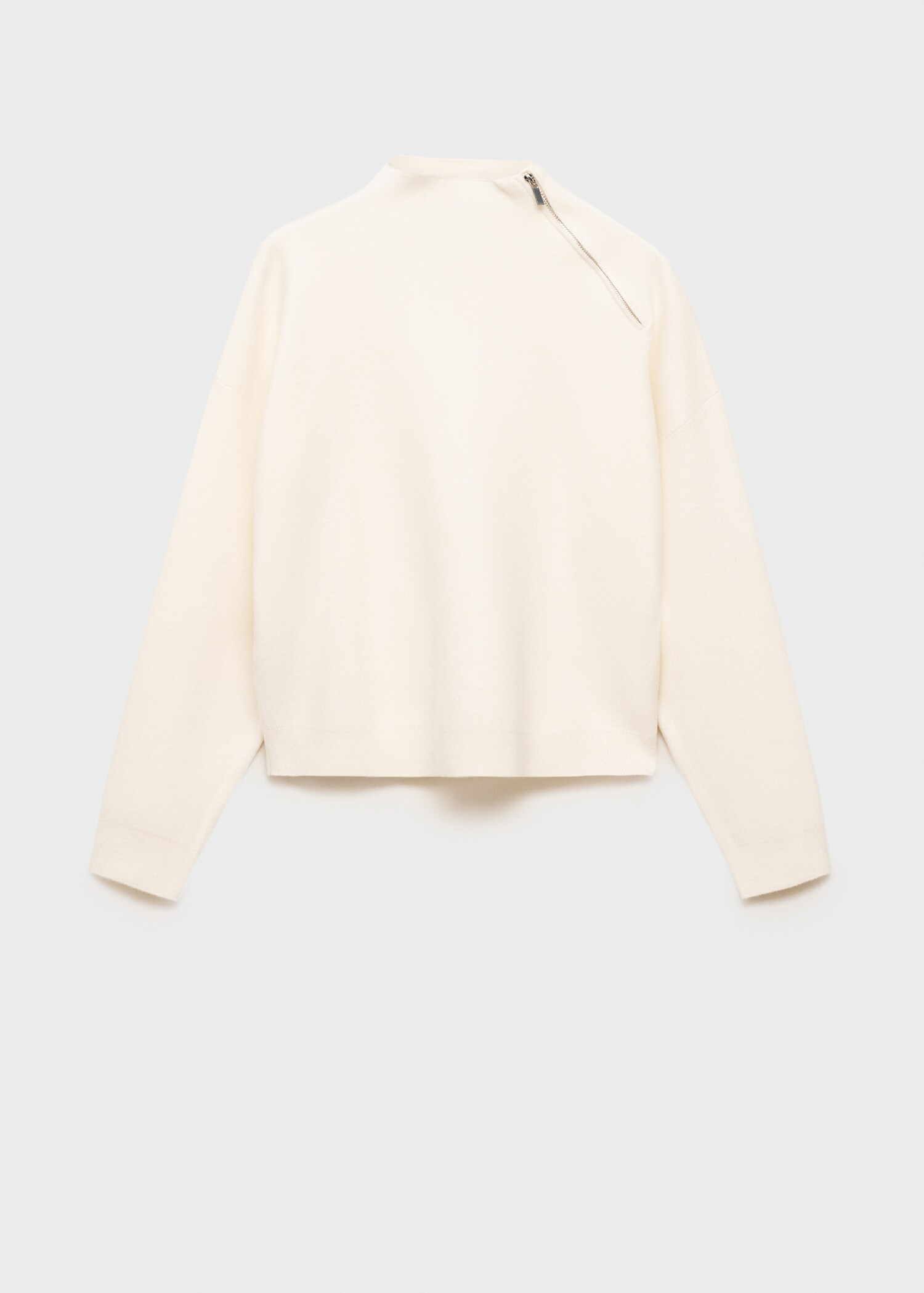 Perkins-neck sweater with zip - Article without model