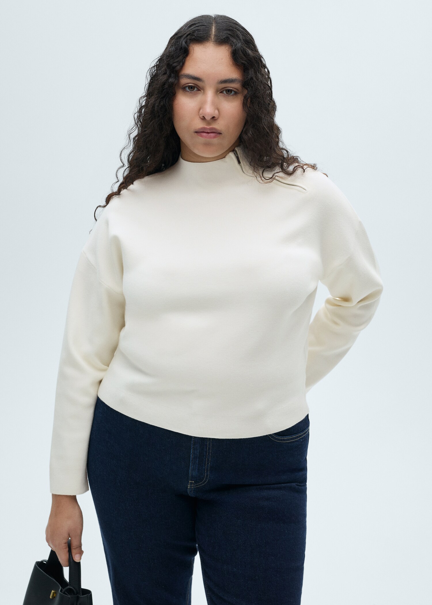Perkins-neck sweater with zip - Details of the article 5
