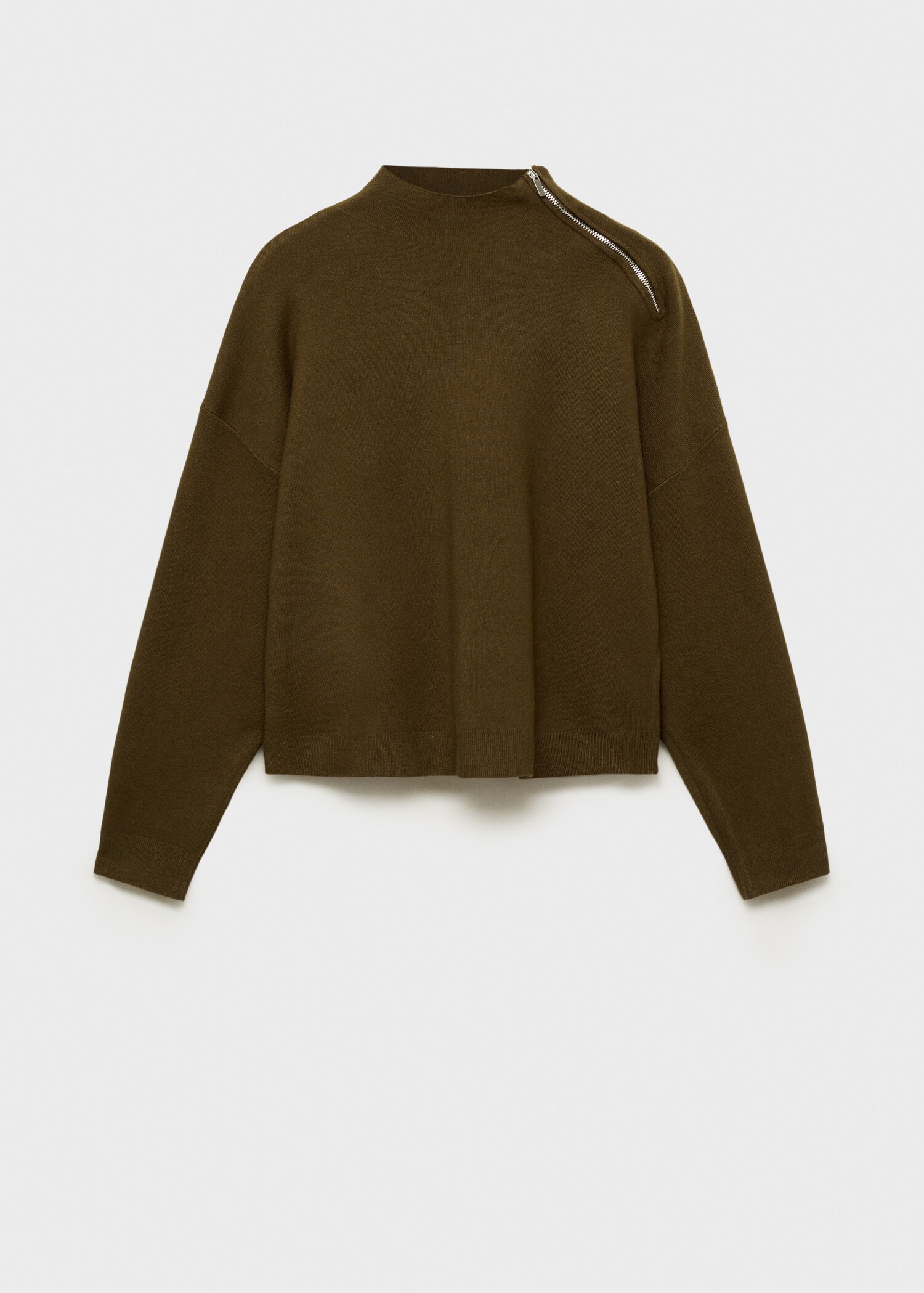 Perkins-neck sweater with zip - Article without model