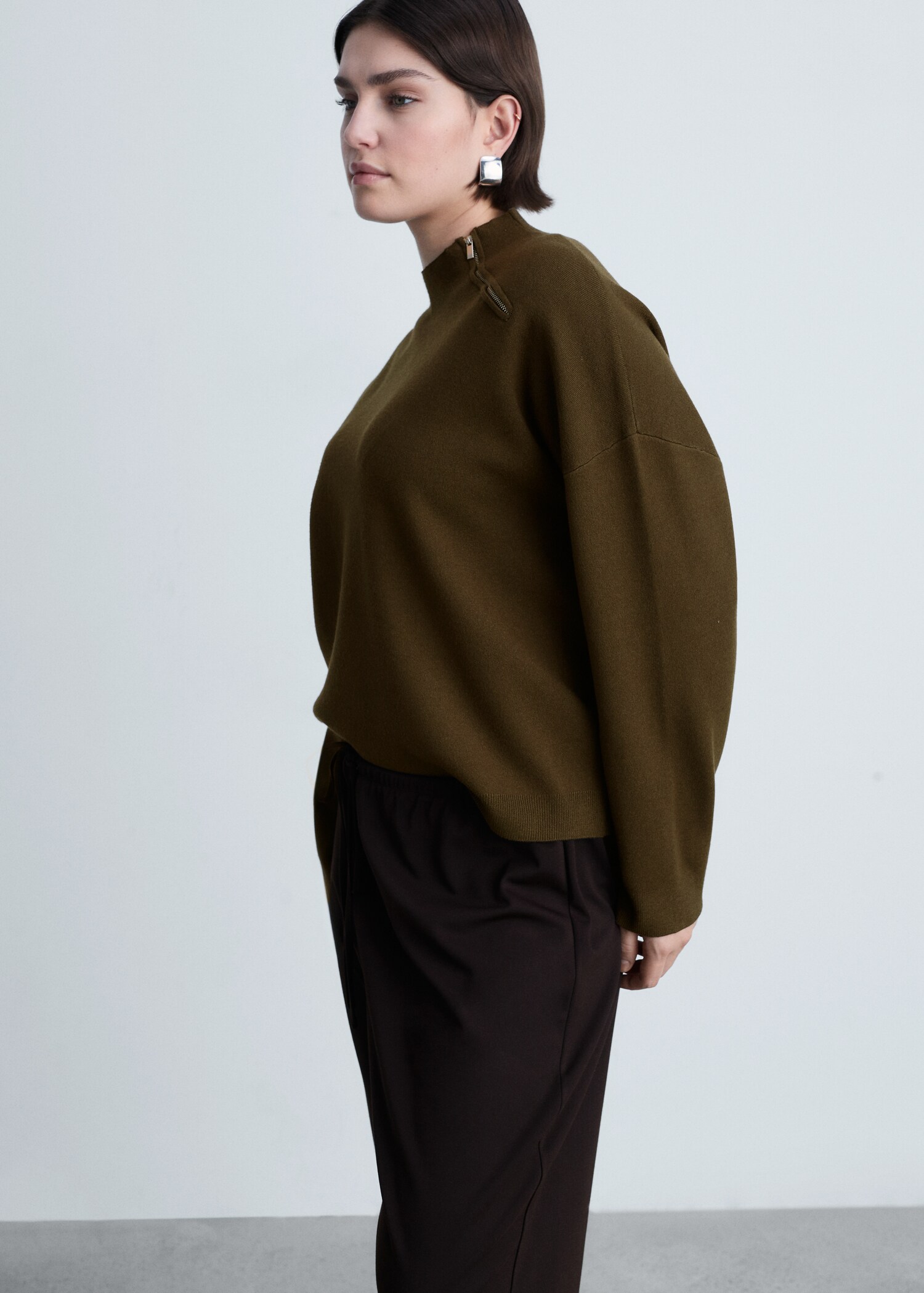 Perkins-neck sweater with zip - Details of the article 5