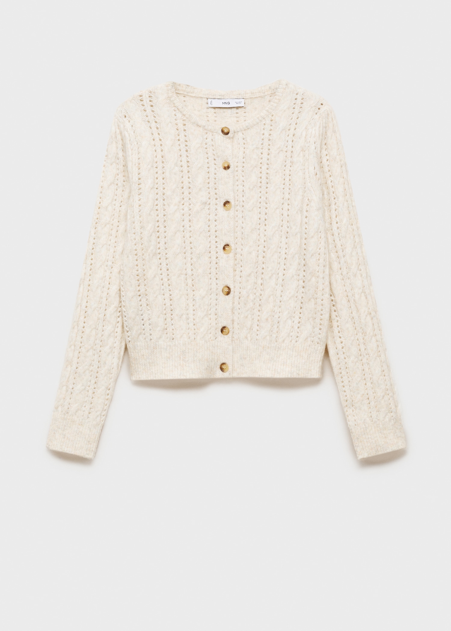 Cárdigan trenzado detalles calados - Artículo sin modelo