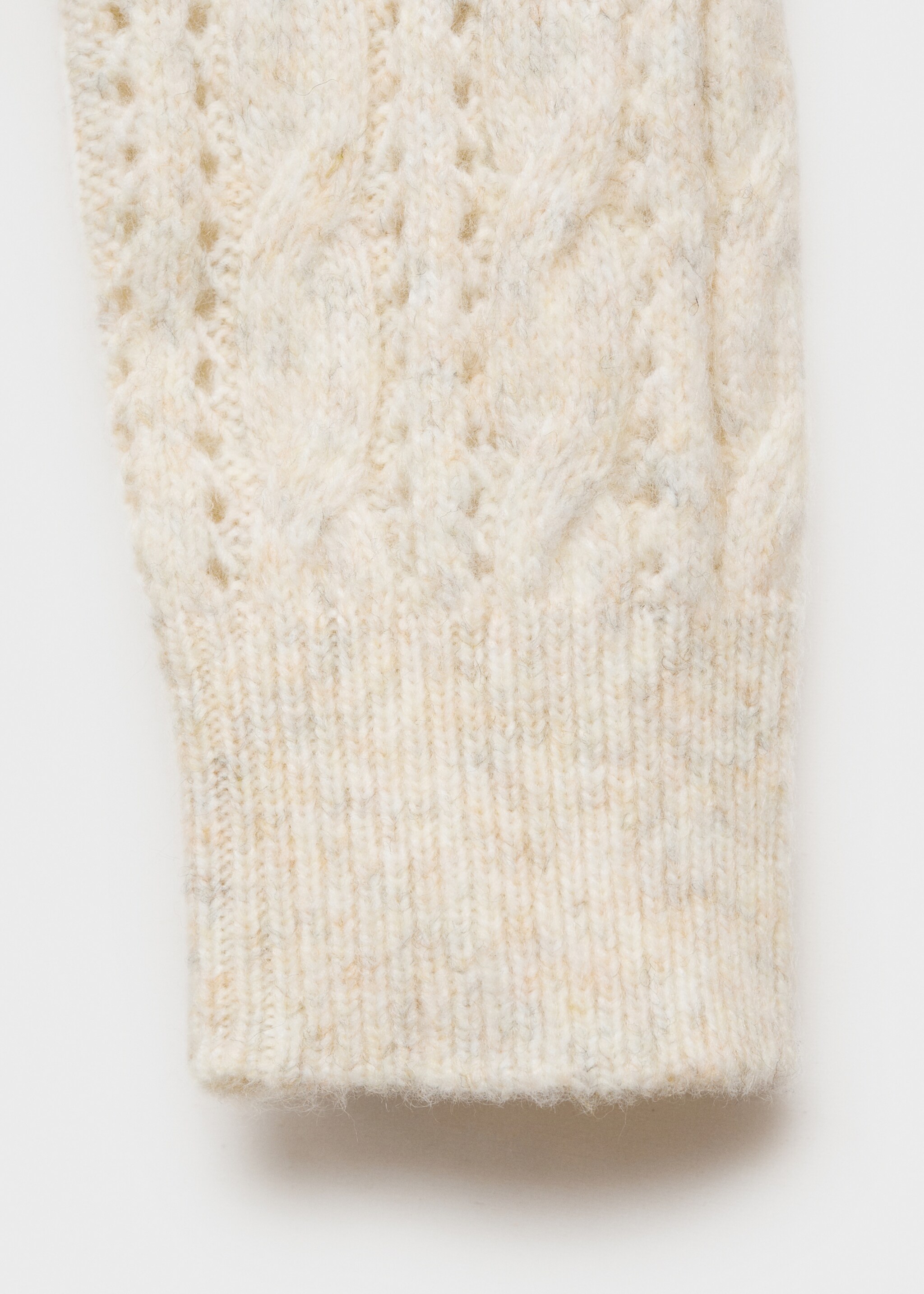 Cárdigan trenzado detalles calados - Detalle del artículo 0, Crudo. Ref: 87040353-00.