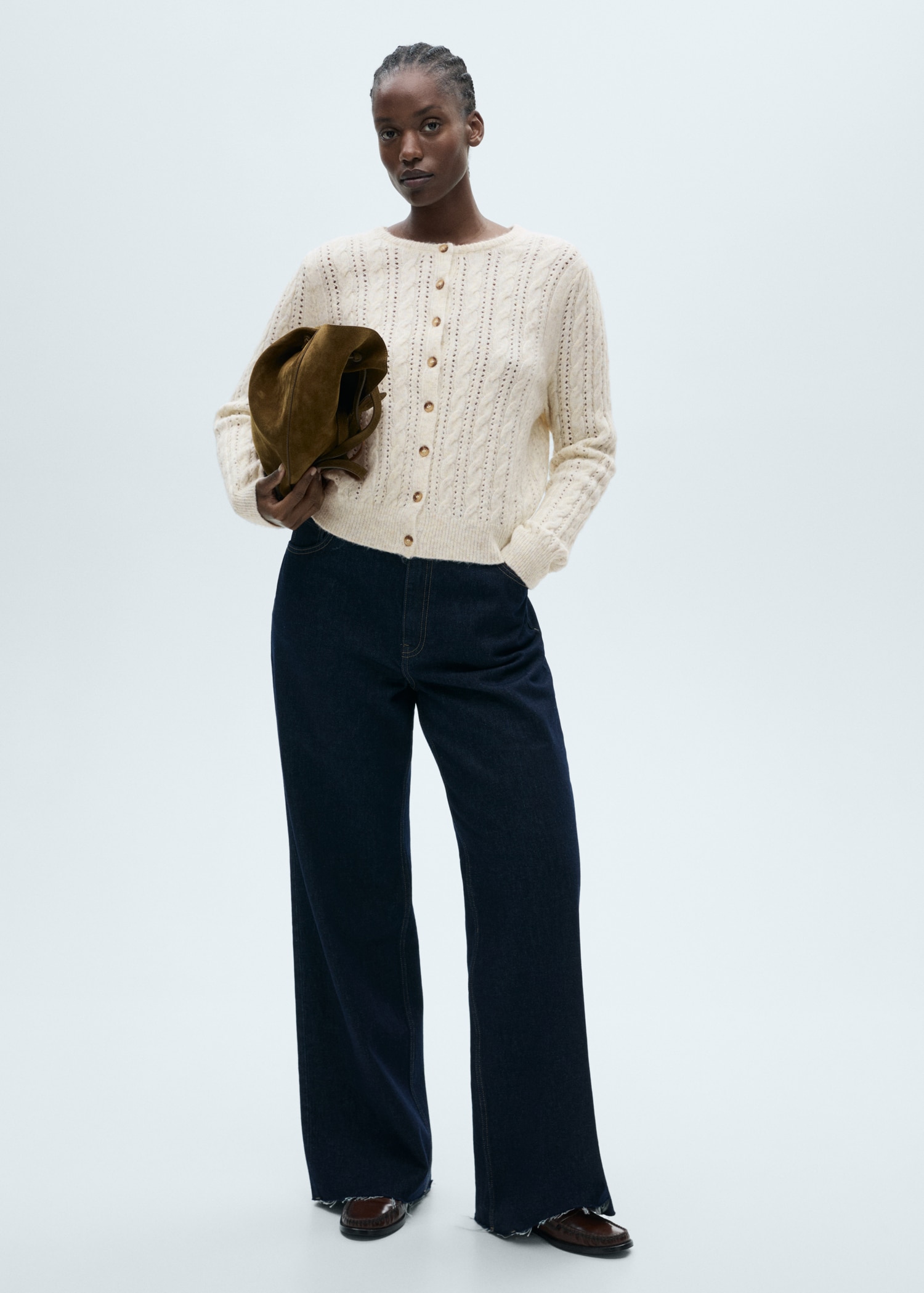 Cárdigan trenzado detalles calados - Detalle del artículo 3