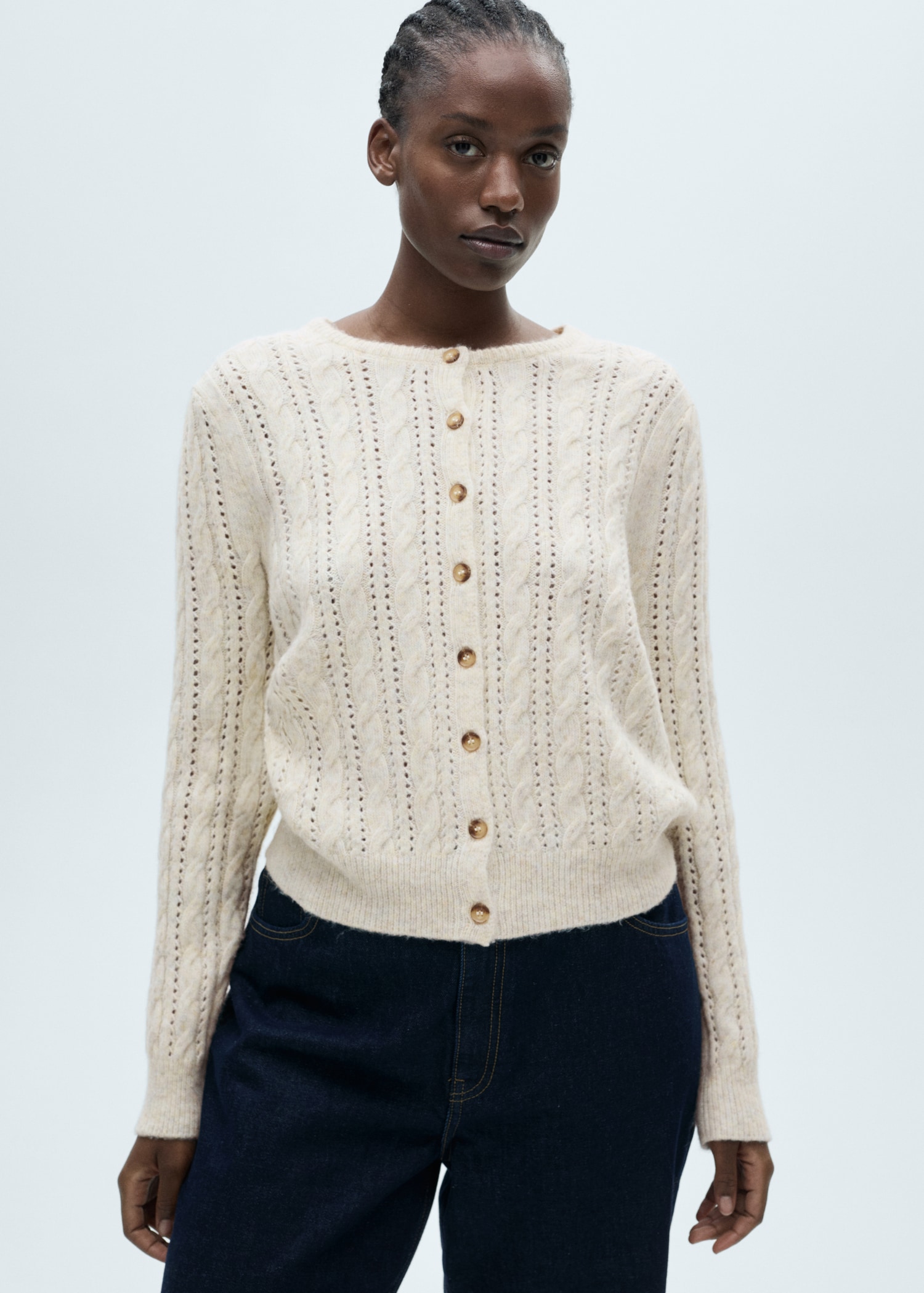 Cárdigan trenzado detalles calados - Detalle del artículo 5