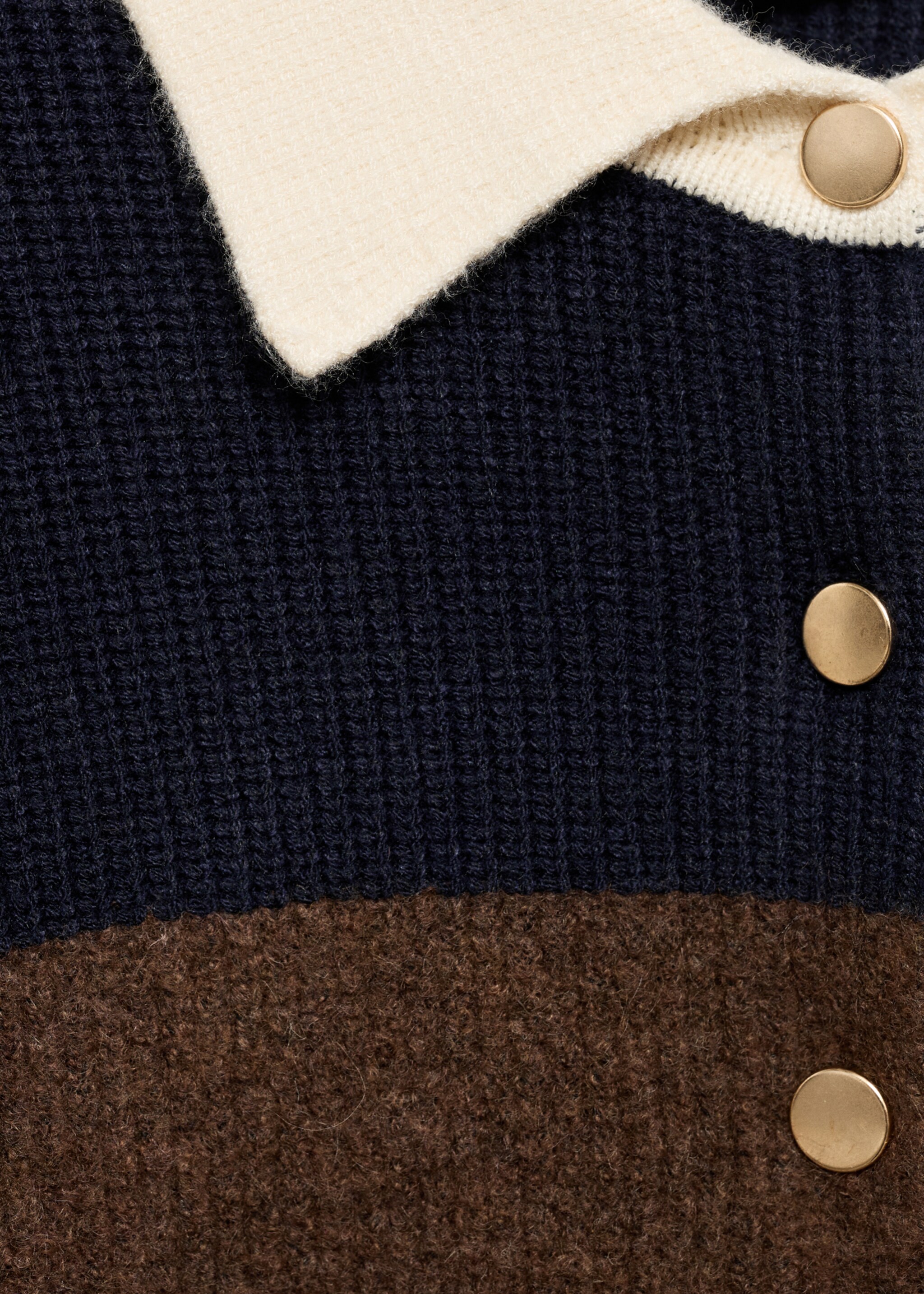 Pull-over rayures col polo - Détail de l'article 8, Bleu marine foncé. Ref: 87040356-00.