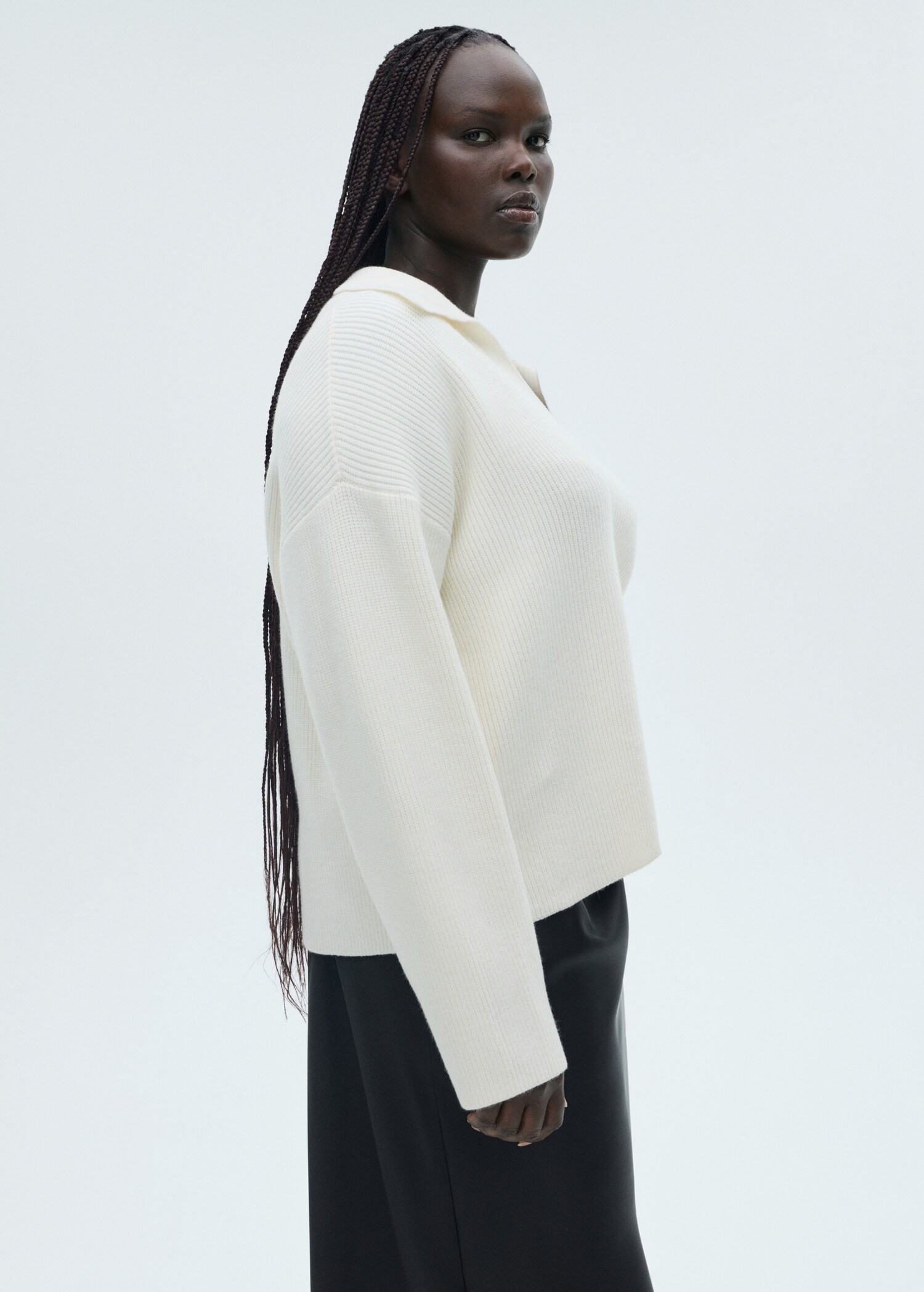 Strickpullover mit Poloshirt-Kragen - Detail des Artikels 5