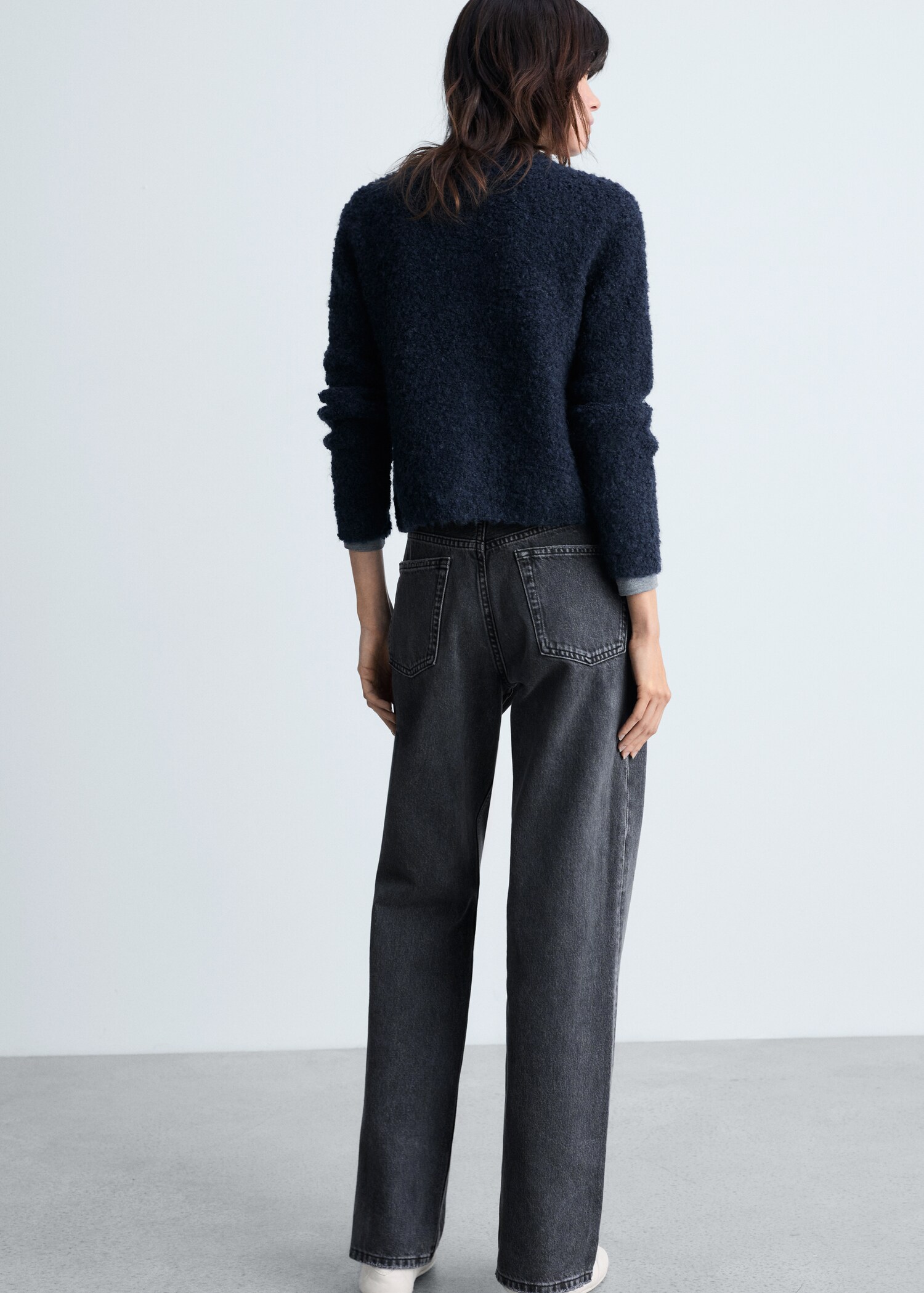 Bouclé jacket with jewel buttons - Reverse of the article