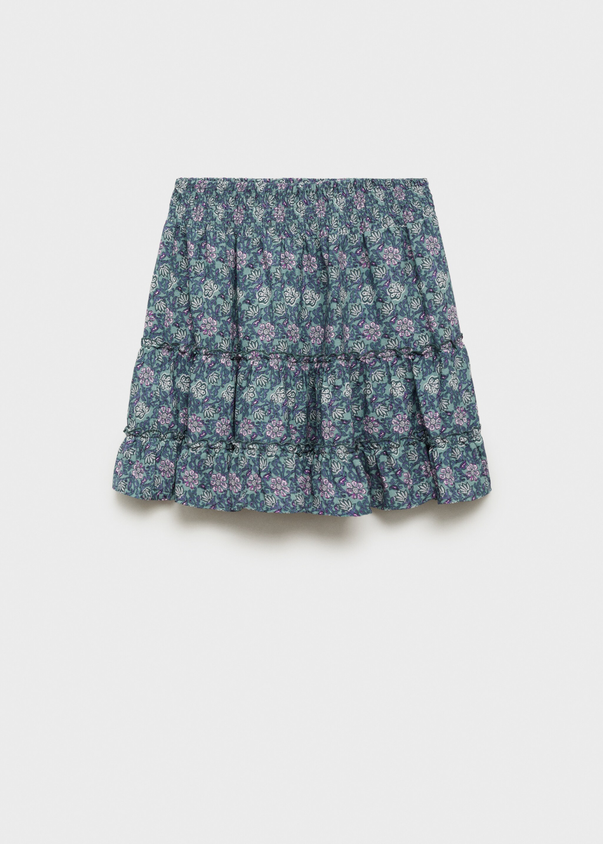 Sukně s volány a potiskem - Zboží bez modelu, Mentolová zelená. Ref: 87040366-00.