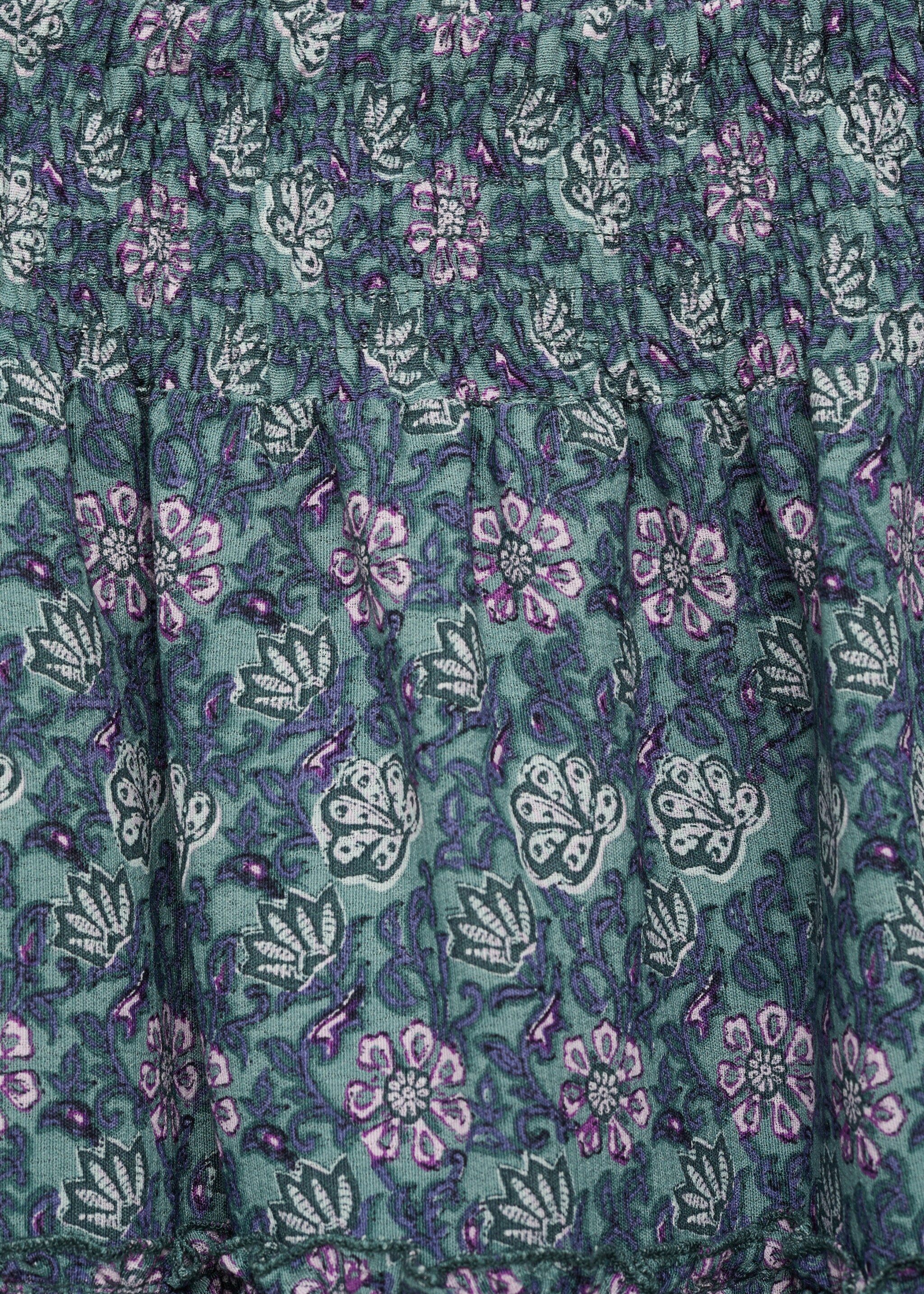 Sukně s volány a potiskem - Detail zboží 8, Mentolová zelená. Ref: 87040366-00.