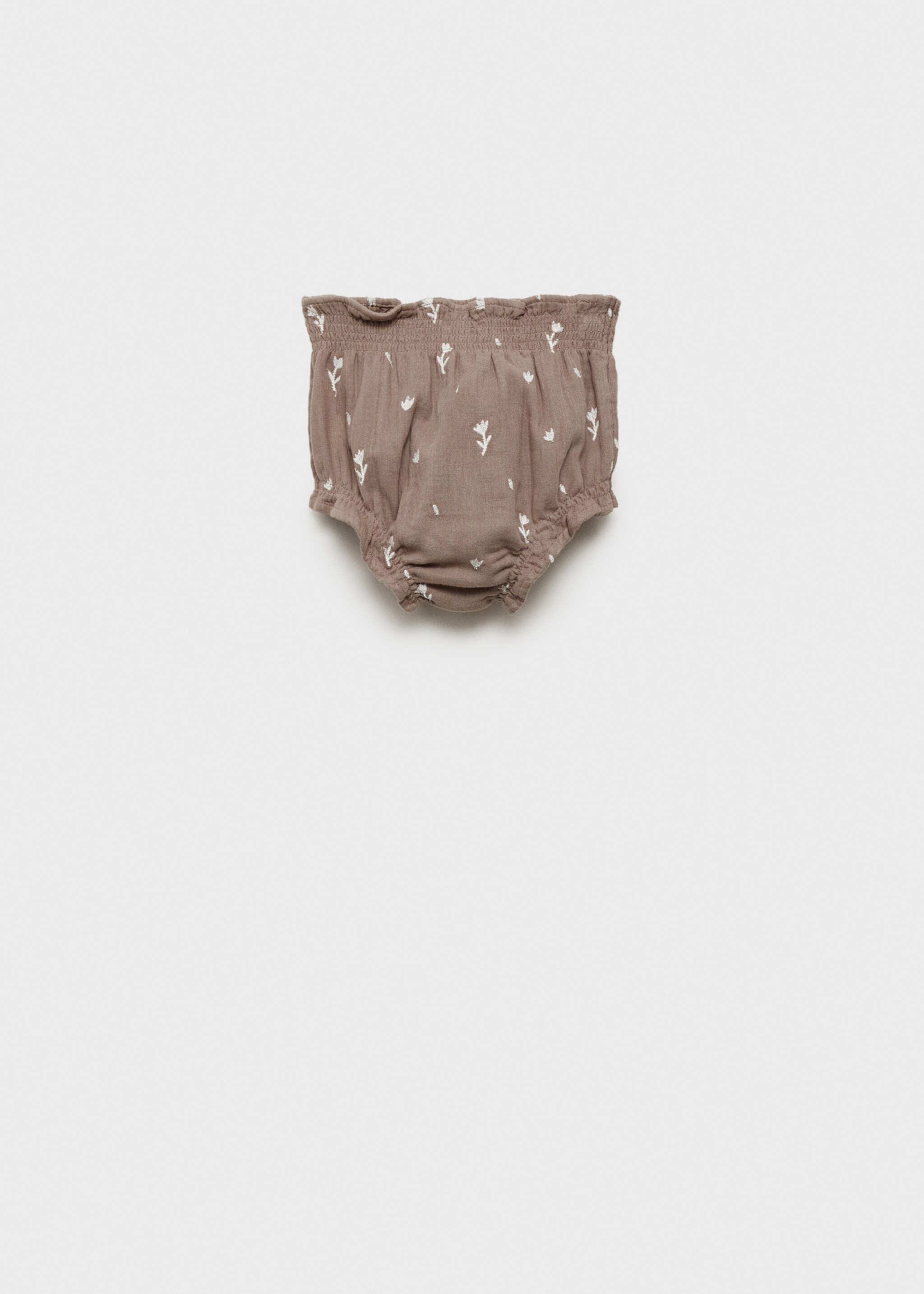 Floral embroidered shorts - Reverse of the article, Off White. Ref: 87040373-00.