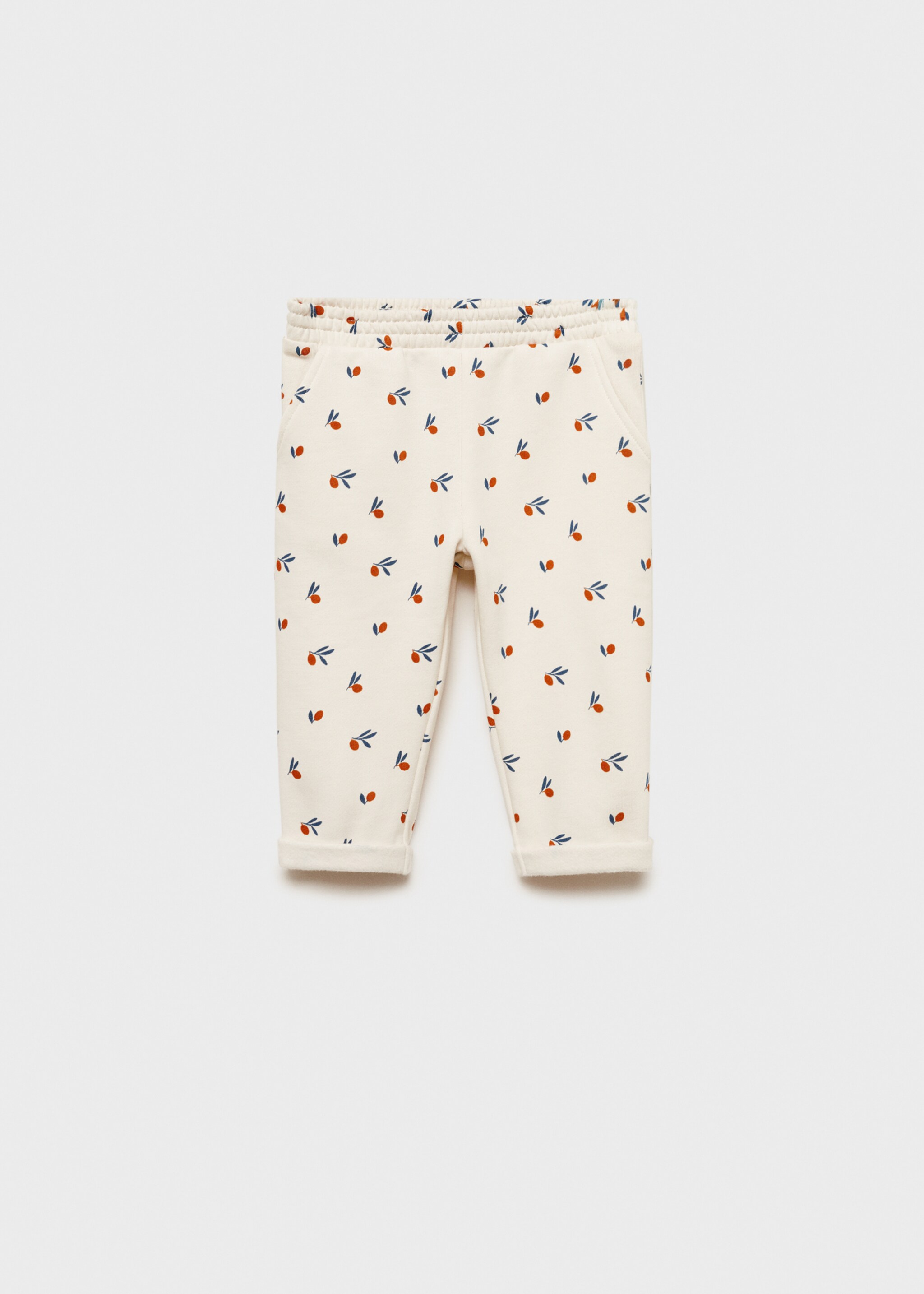 Printed cotton trousers - Article without model, Off White. Ref: 87040374-00.