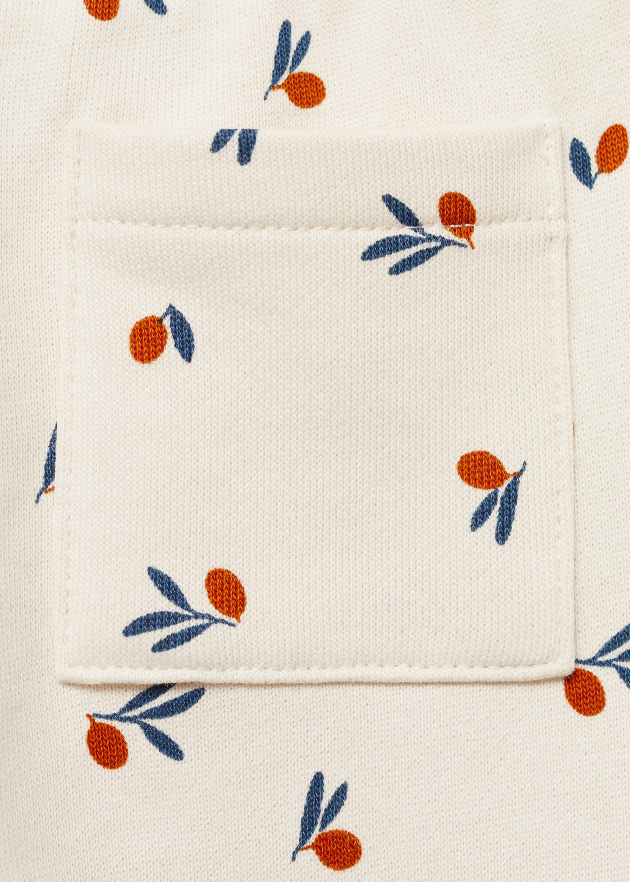 Printed cotton trousers - Details of the article 0, Off White. Ref: 87040374-00.