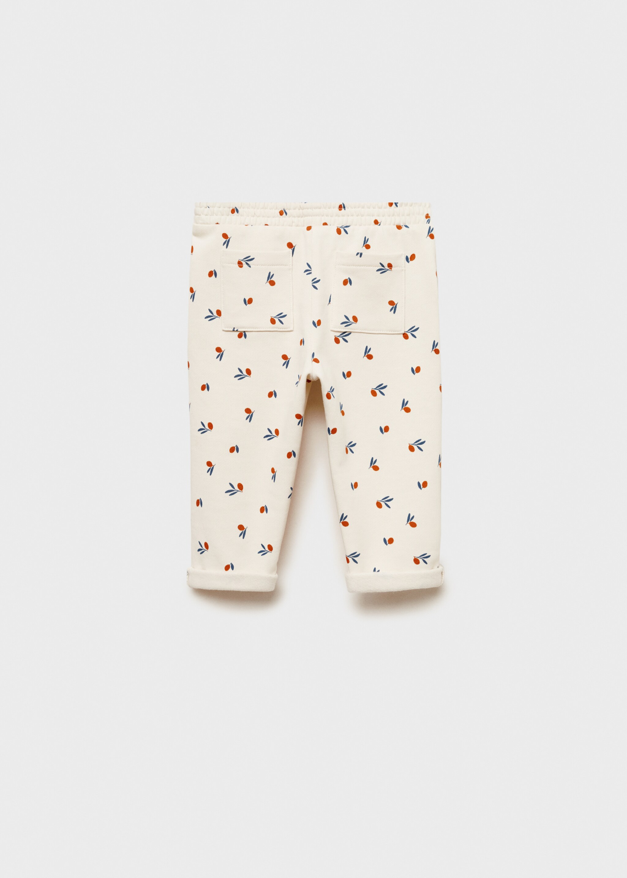 Printed cotton trousers - Reverse of the article, Off White. Ref: 87040374-00.