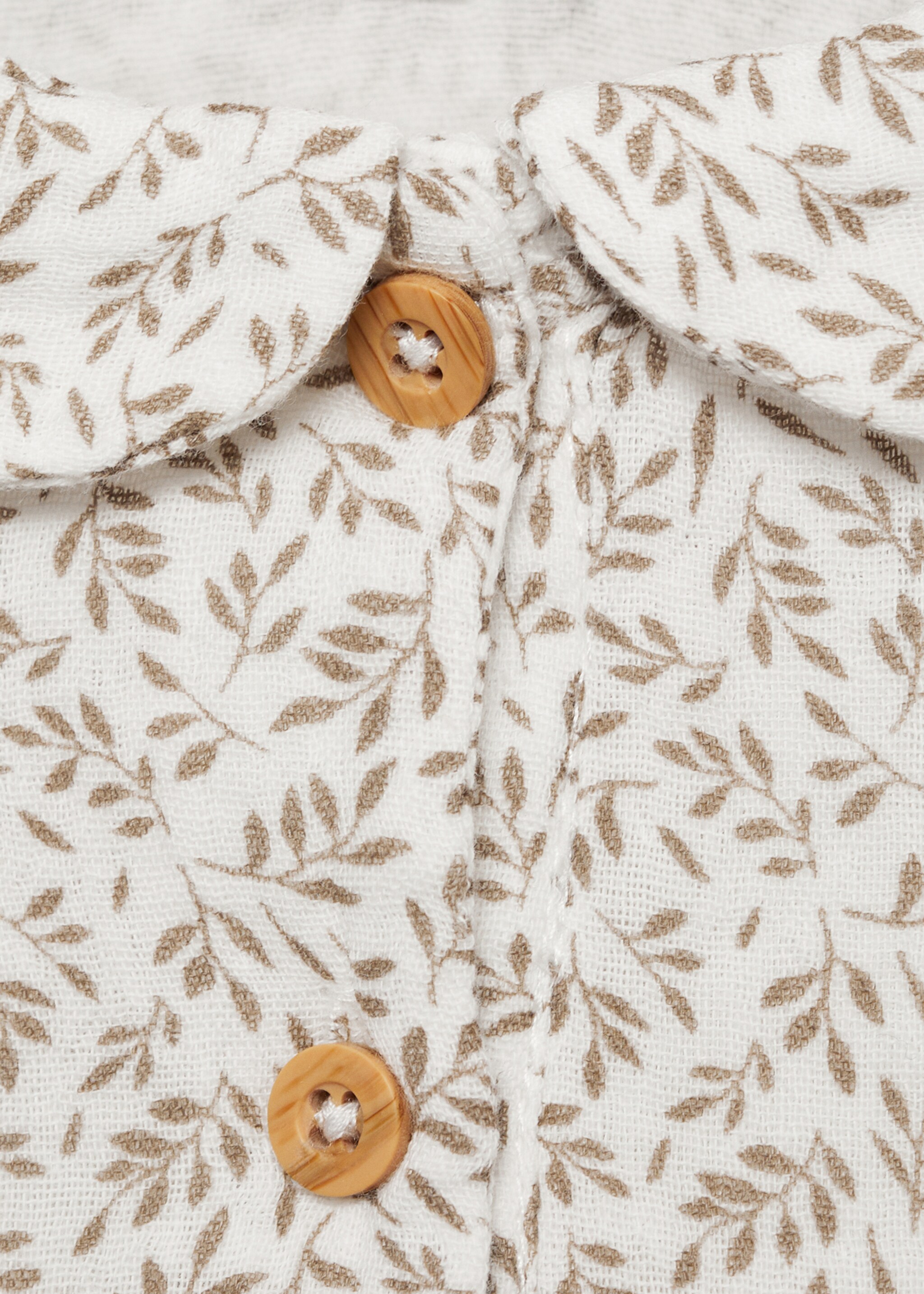 Brusa cotó estampada - Detall de l'article 8, Blanc trencat. Ref: 87040376-00.