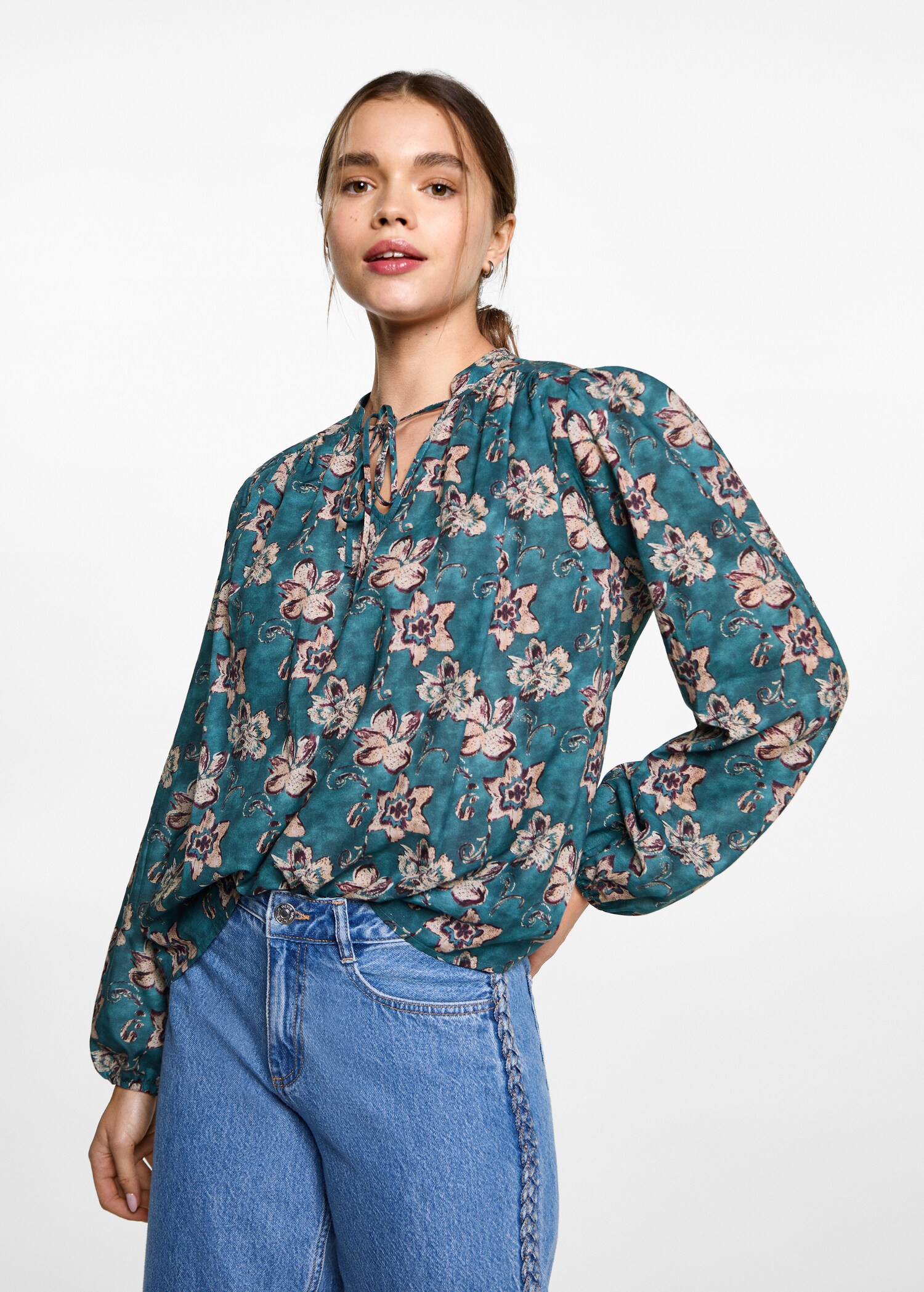 Floral print blouse - Medium plane