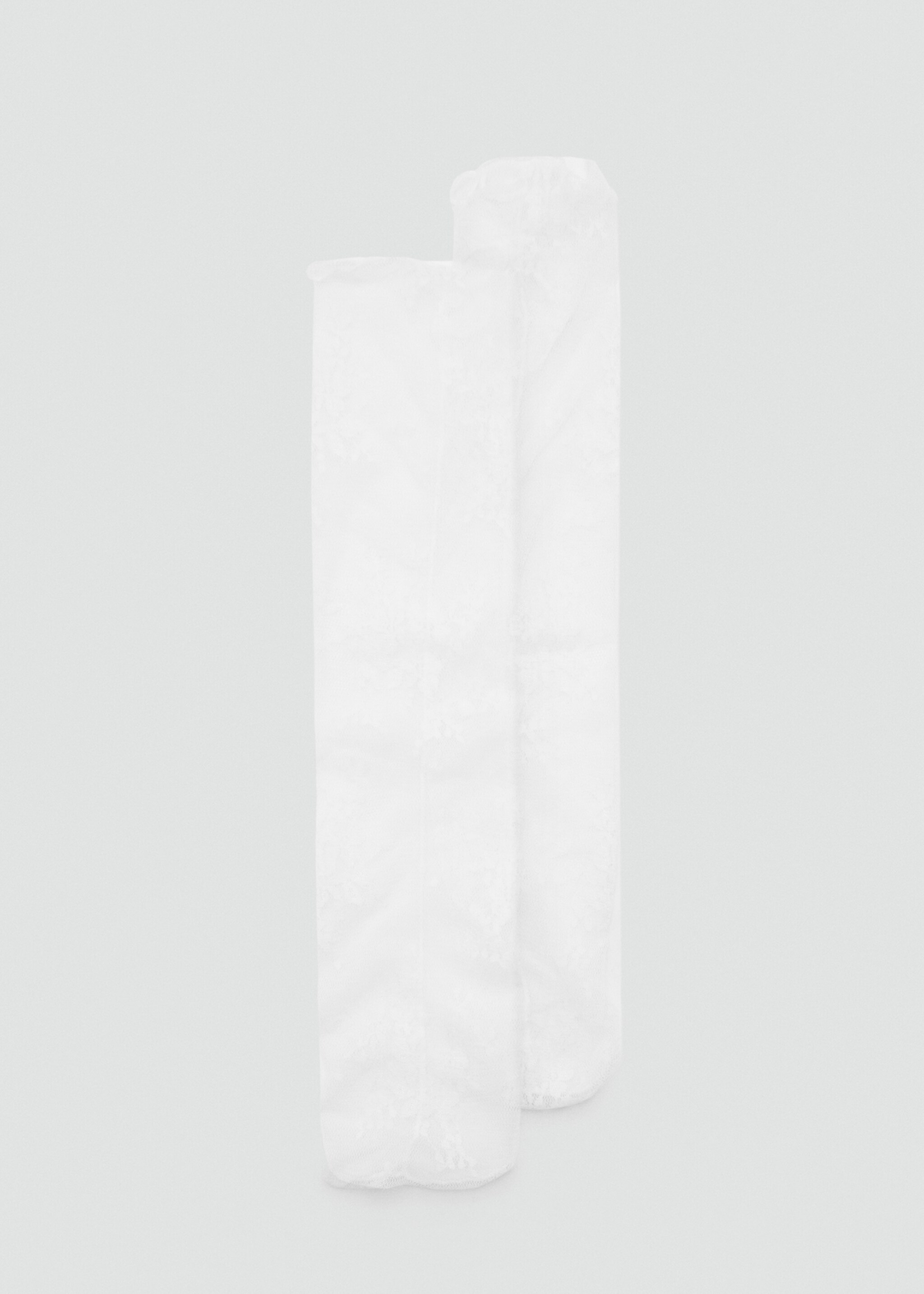 Lace design socks - Details of the article 1, White. Ref: 87040385-00.