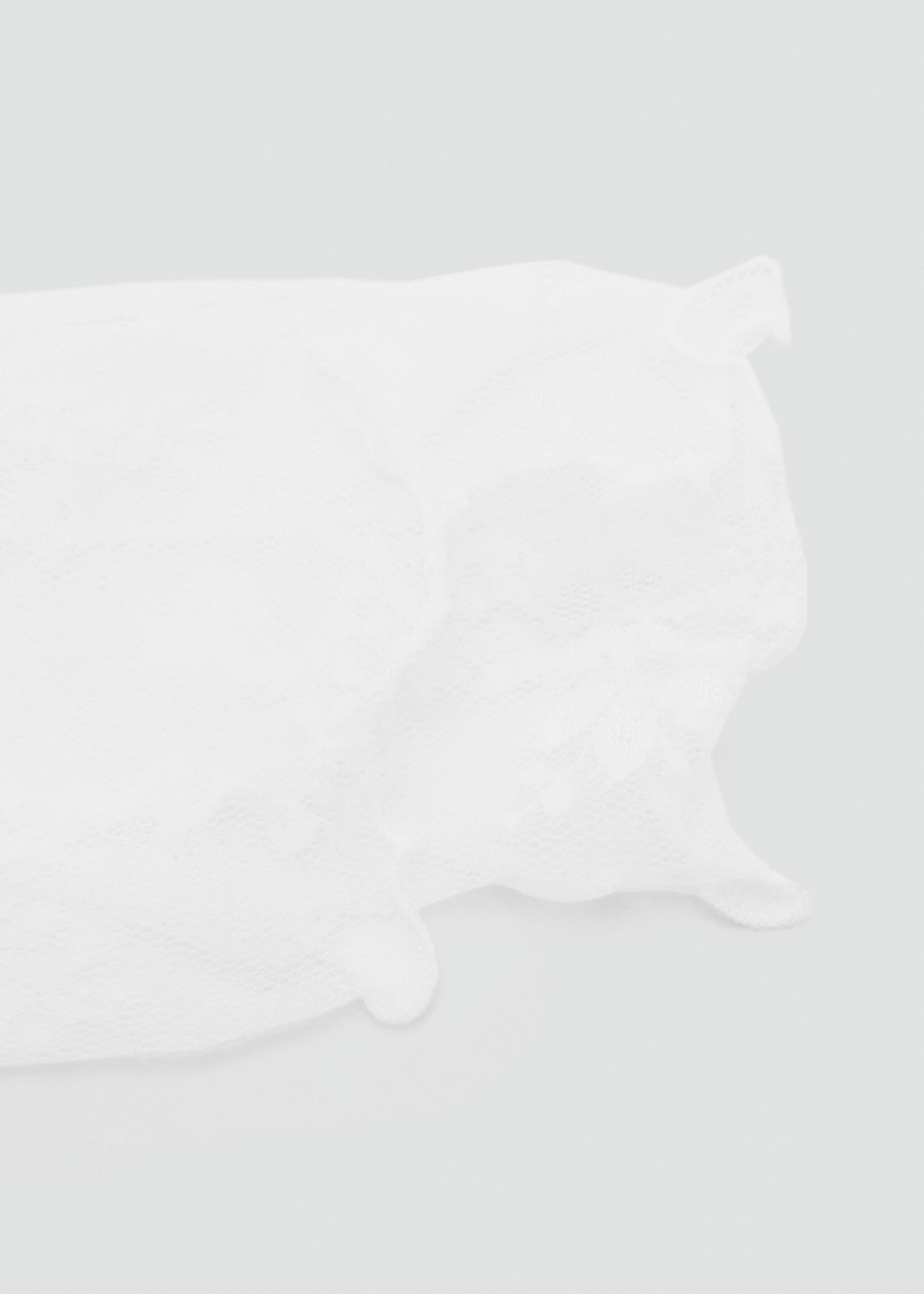 Lace design socks - Details of the article 2, White. Ref: 87040385-00.