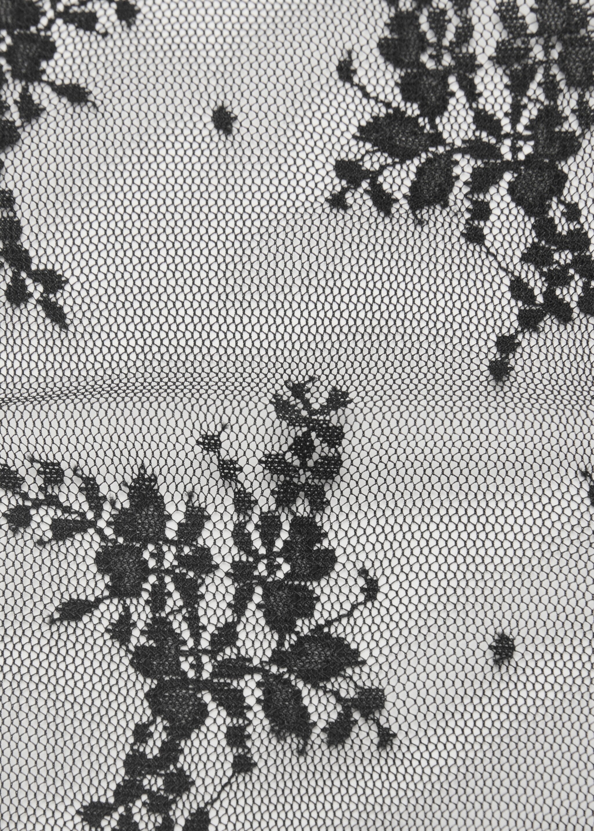 Socken mit Spitzen-Design - Mittlere Ansicht, Schwarz. Ref: 87040385-00.