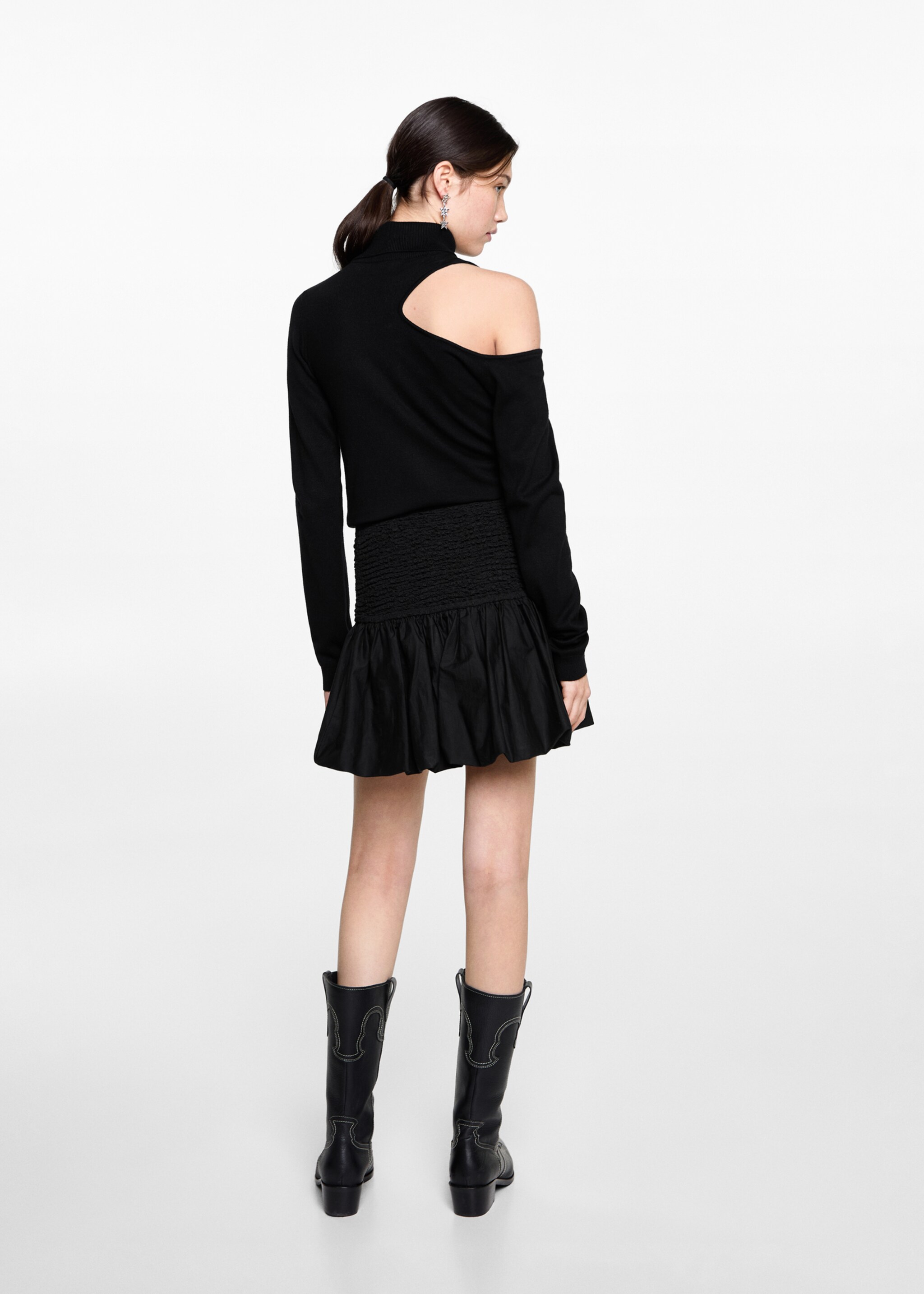 Ballongkjol rynkning - Artikelns baksida, Svart. Ref: 87040403-00.