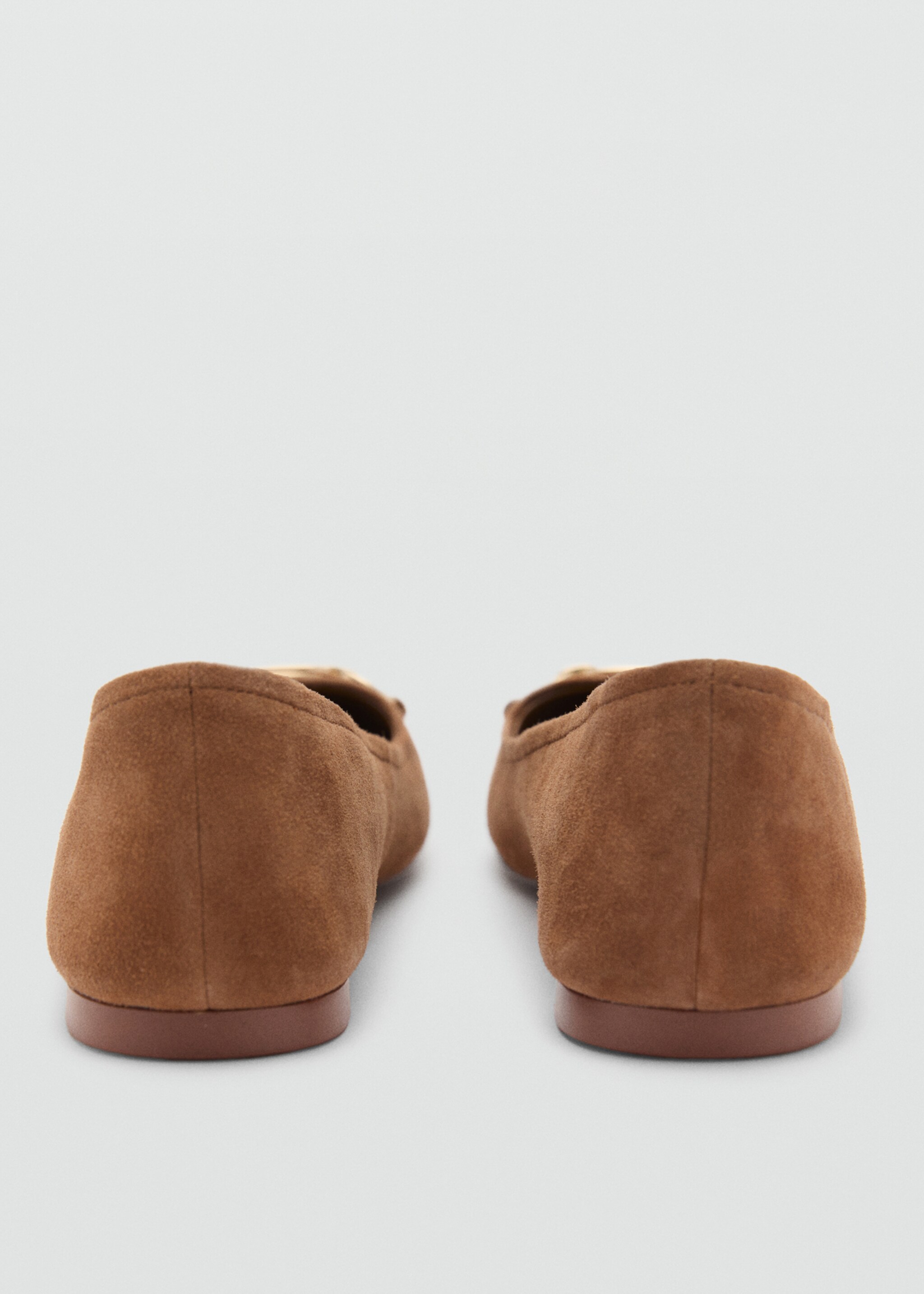 Link leather ballerina - Details of the article 1, Medium Brown. Ref: 87040416-00.