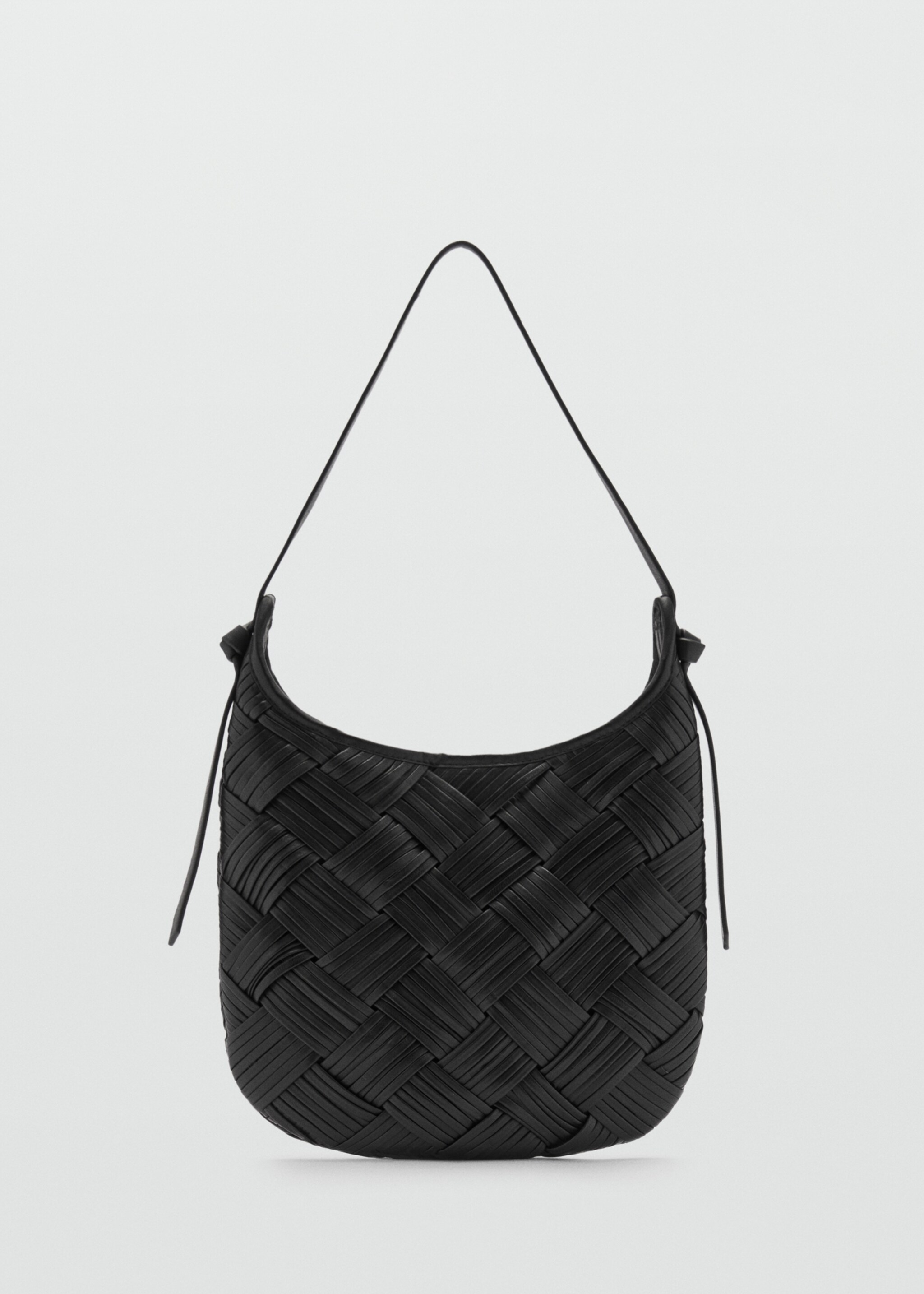 Braided leather bag - Article without model, Black. Ref: 87040422-00.