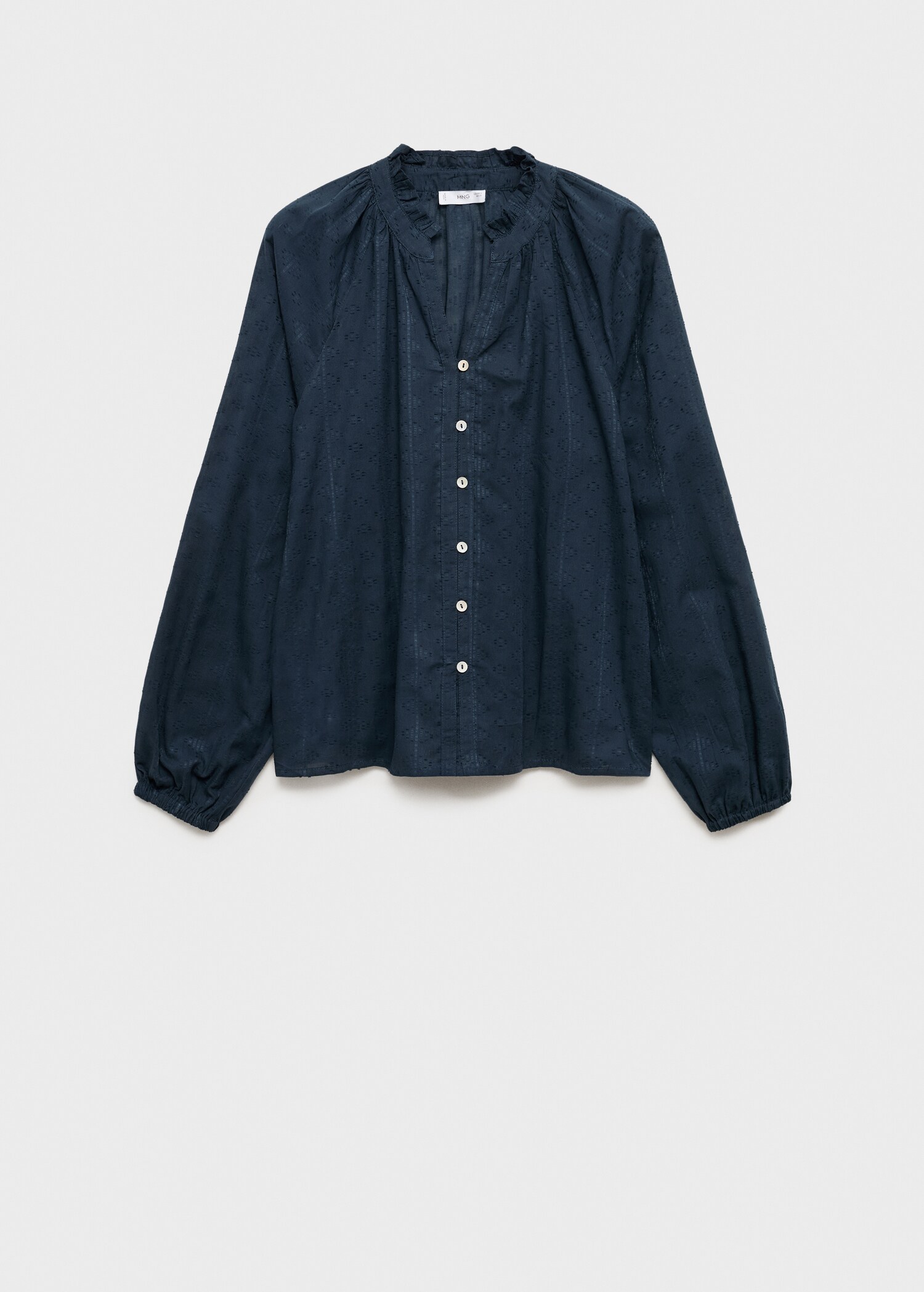 Textured embroidered blouse - Article without model