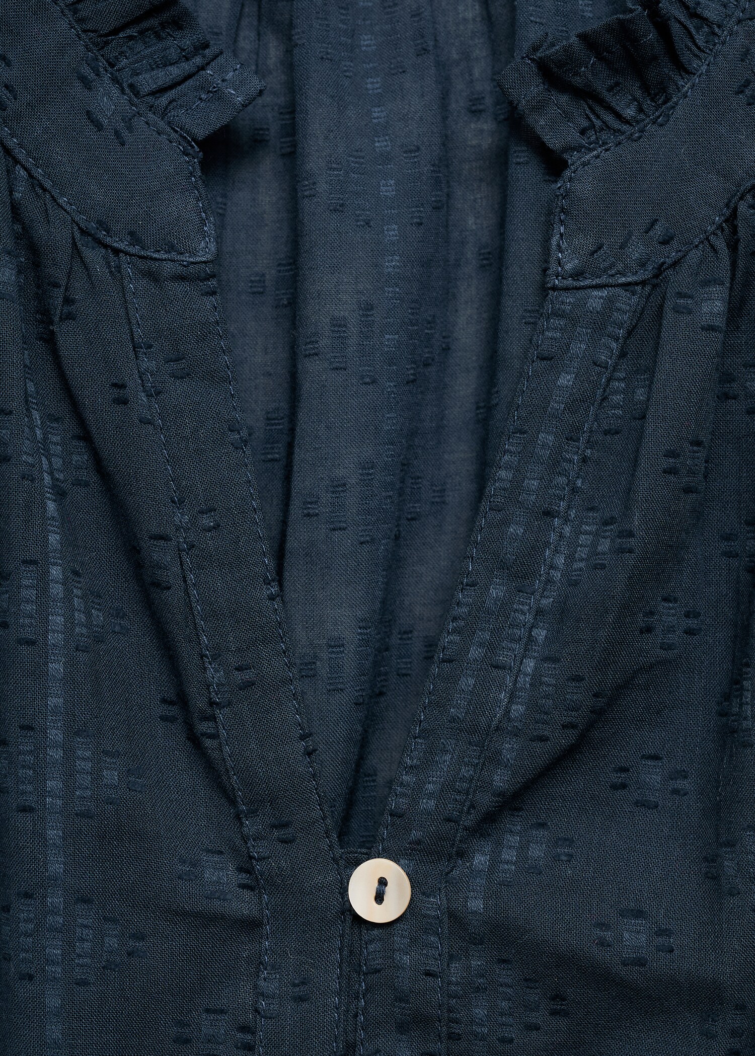 Textured embroidered blouse - Details of the article 8