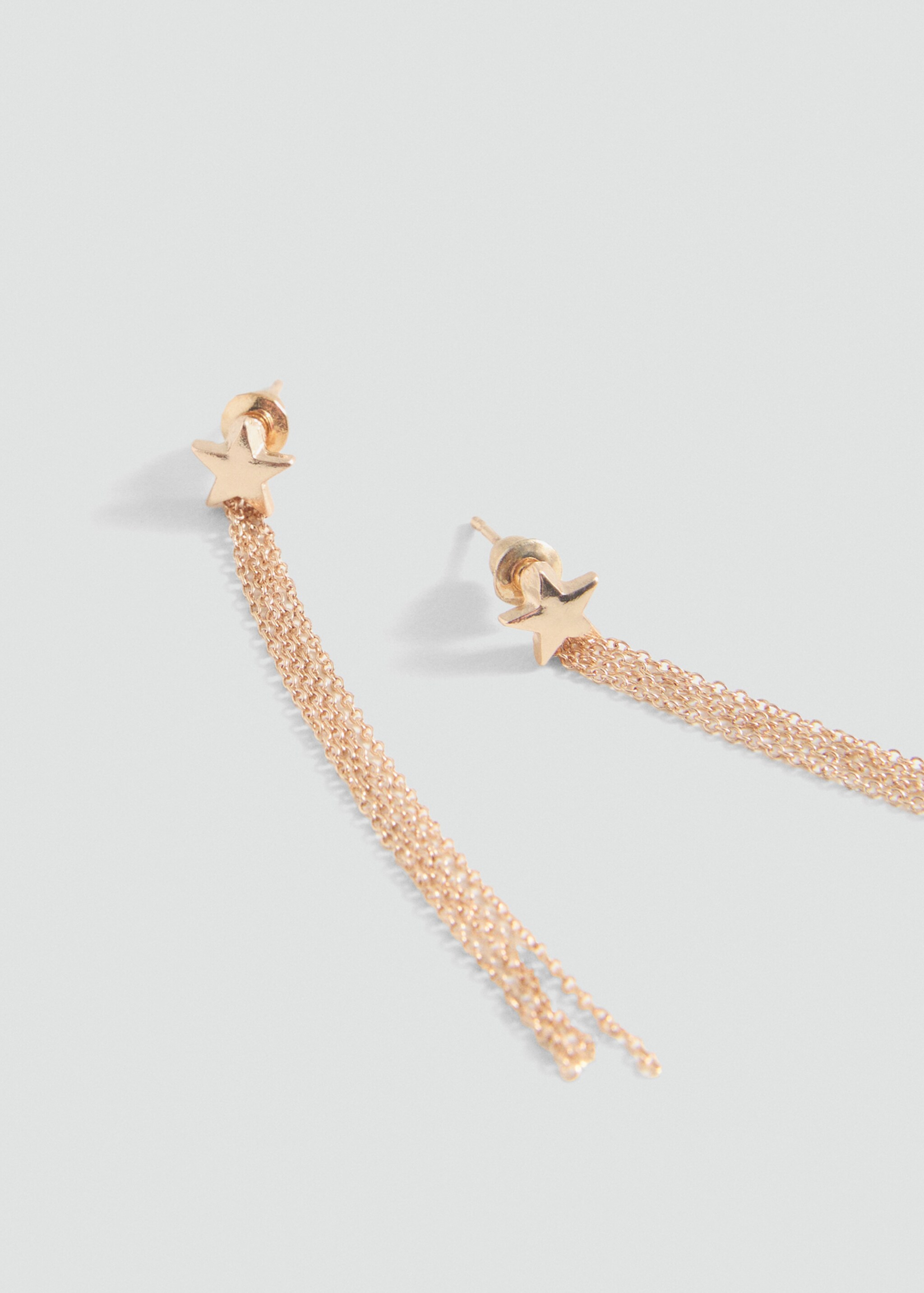 Pendientes largos cascada - Plano medio, Oro. Ref: 87040436-00.