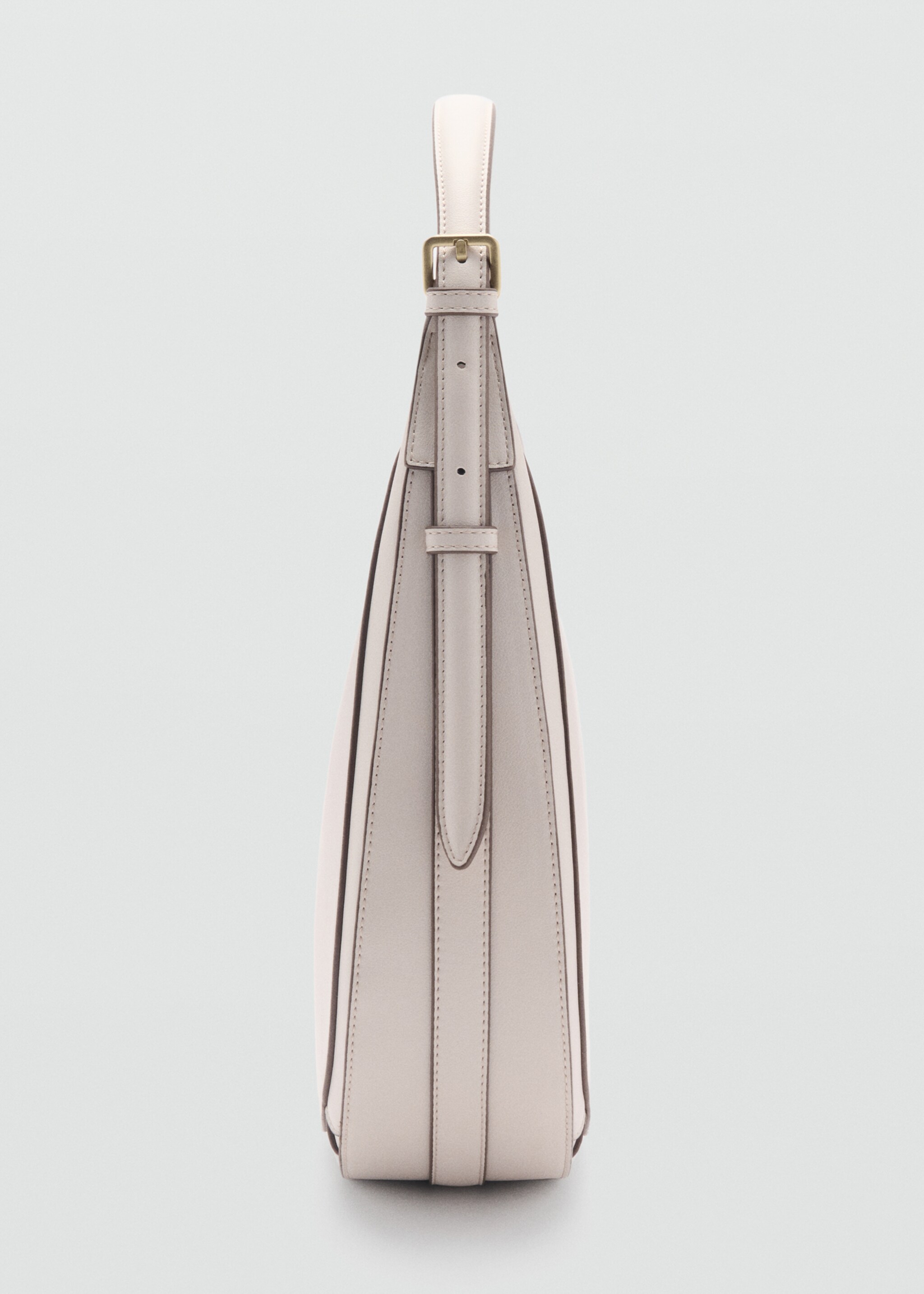 Ovale Schultertasche - Detail des Artikels 1, Cremeweiß. Ref: 87040445-00.