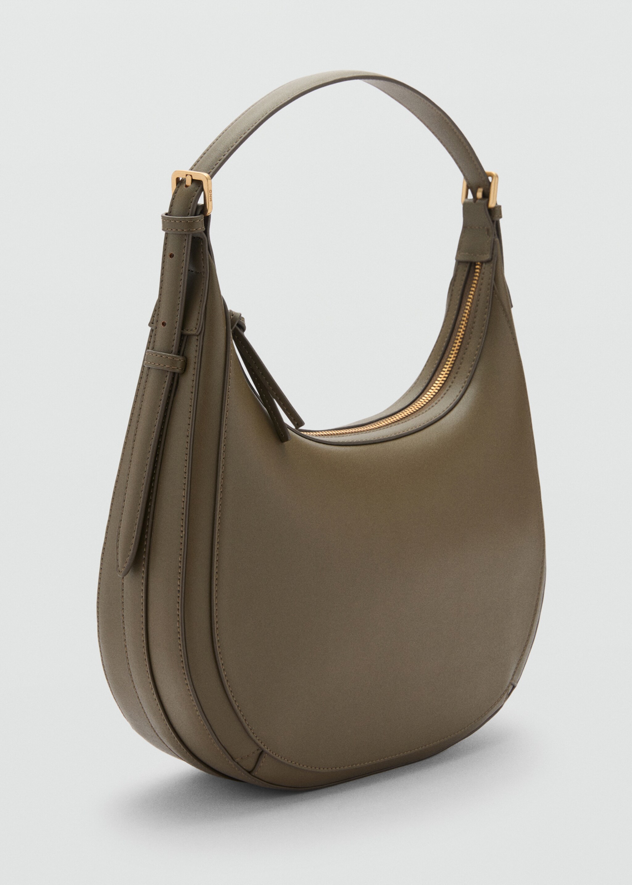 Oval shoulder bag - Medium plane, Khaki. Ref: 87040445-00.