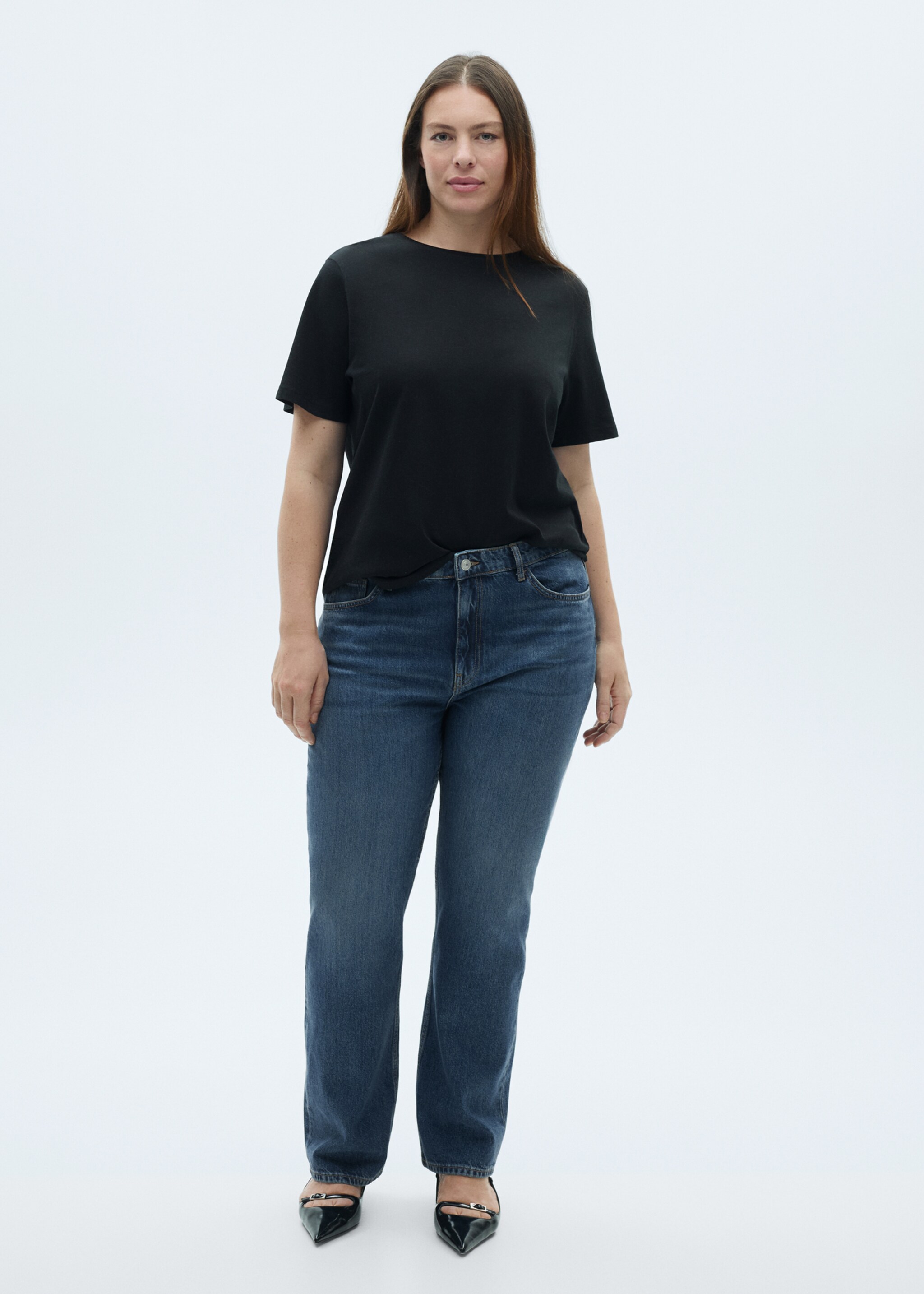 Matilda medium-rise straight-fit jeans - Details of the article 3, Dark Blue. Ref: 87040448-00.