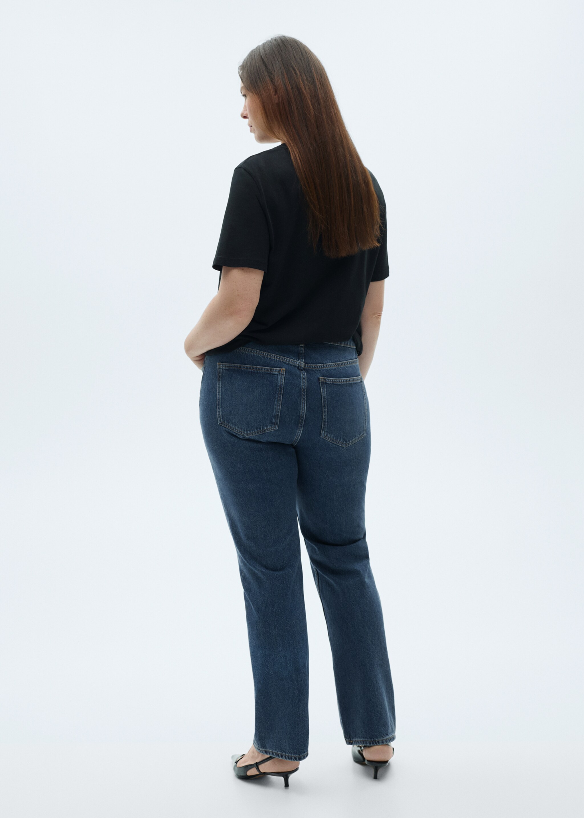 Matilda medium-rise straight-fit jeans - Details of the article 4, Dark Blue. Ref: 87040448-00.