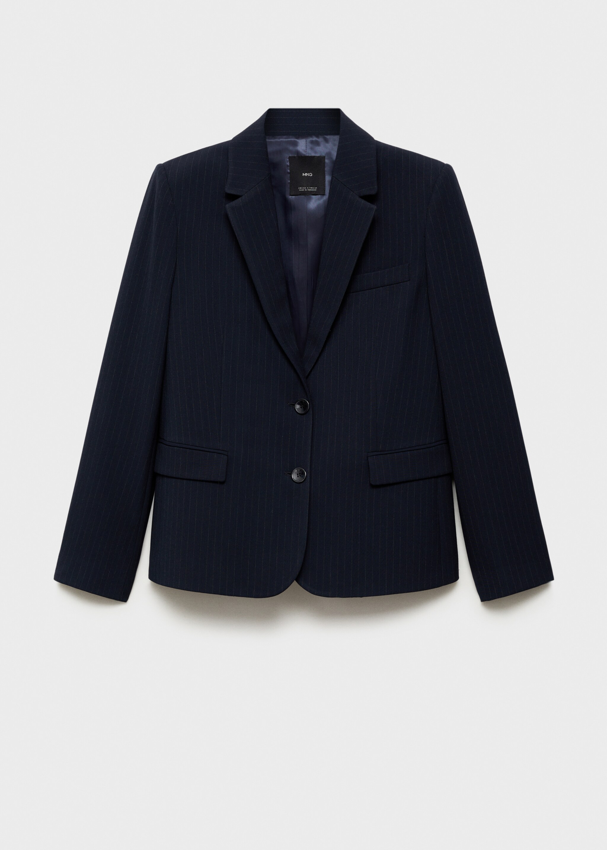 Veste de costume fines rayures - Article sans modèle, Bleu marine foncé. Ref: 87040451-00.