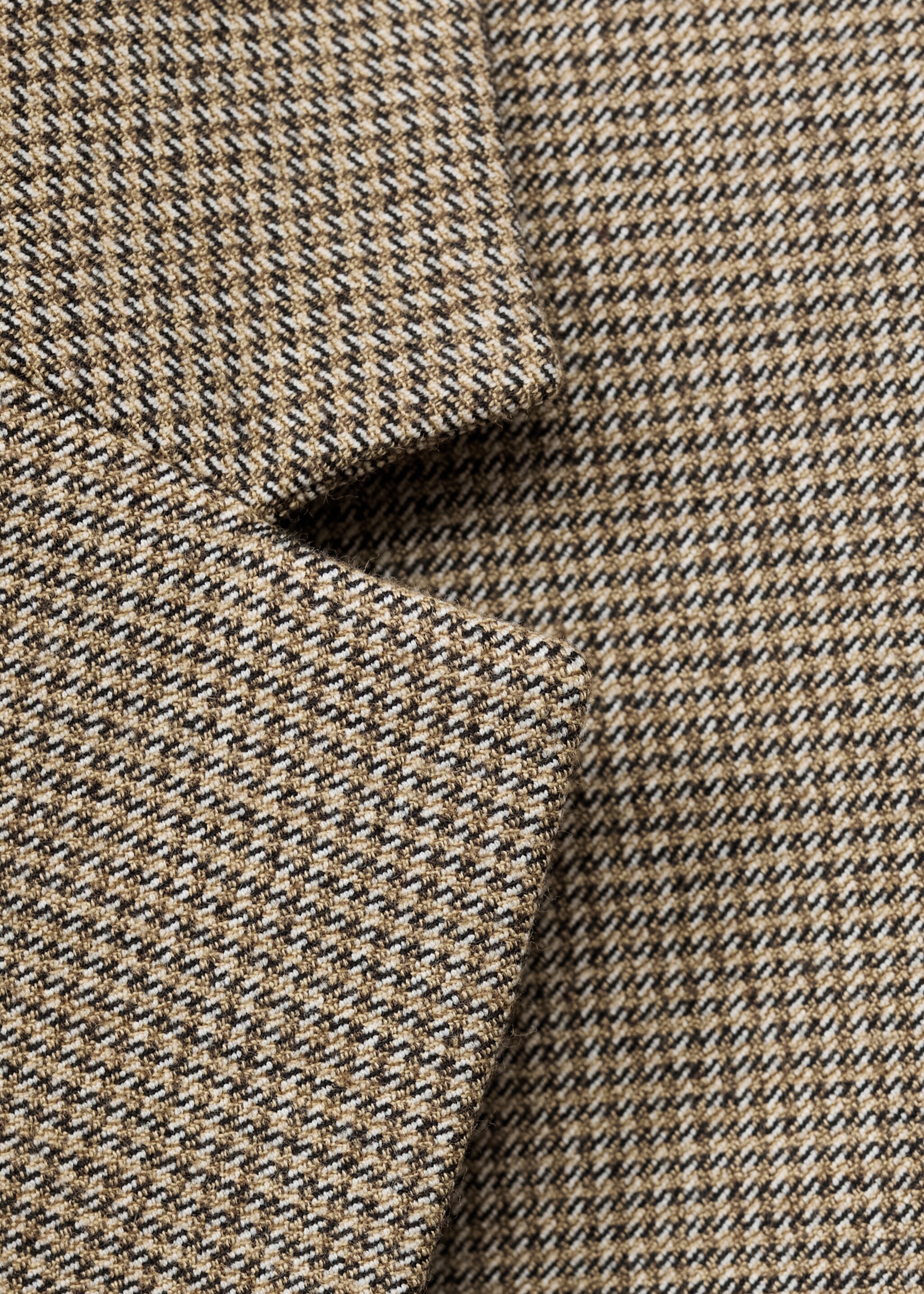 Micro-houndstooth tailored jacket - Details of the article 0, Brown. Ref: 87040452-00.