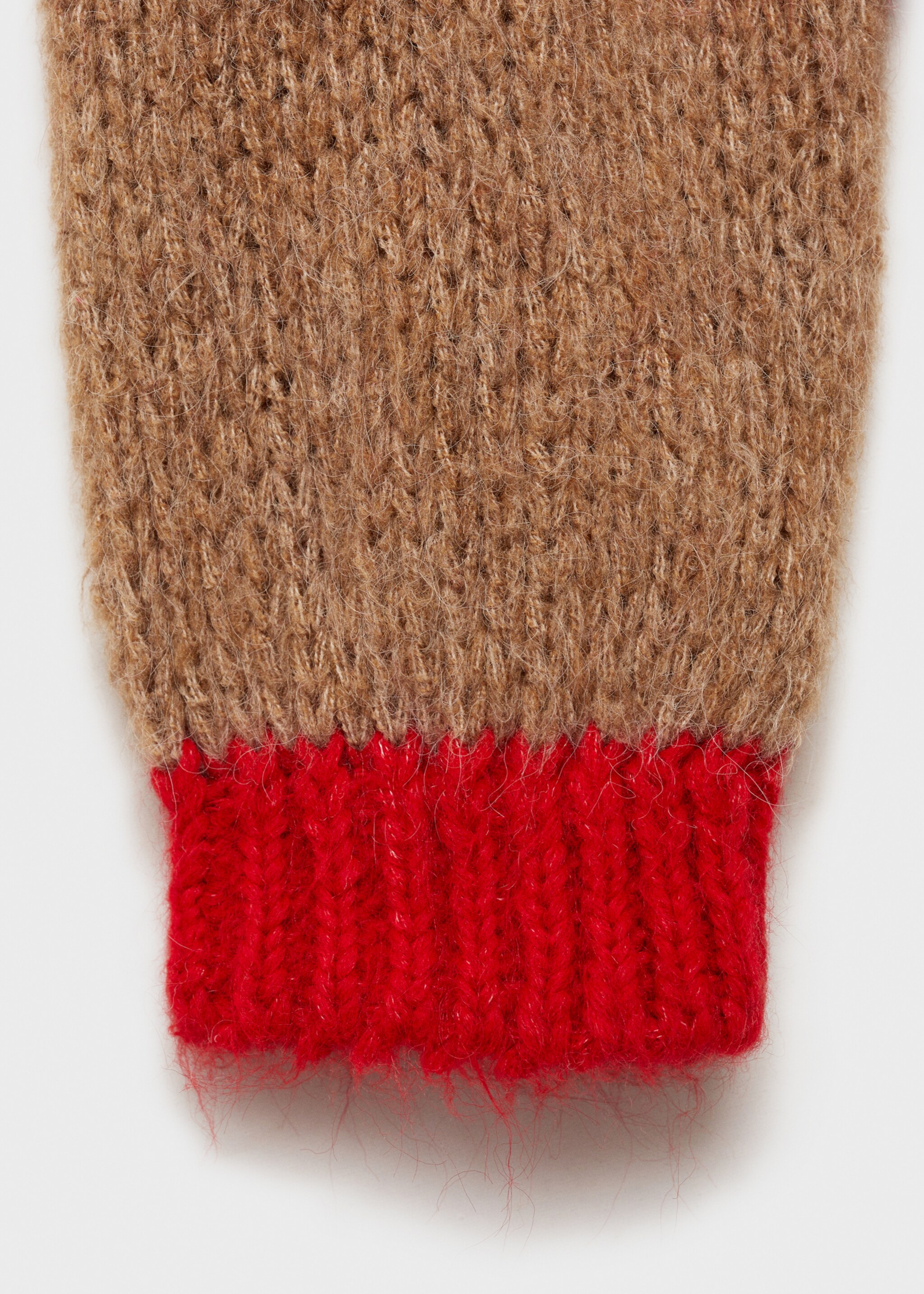 Chunky-knit striped sweater - Details of the article 0, Red. Ref: 87040453-00.