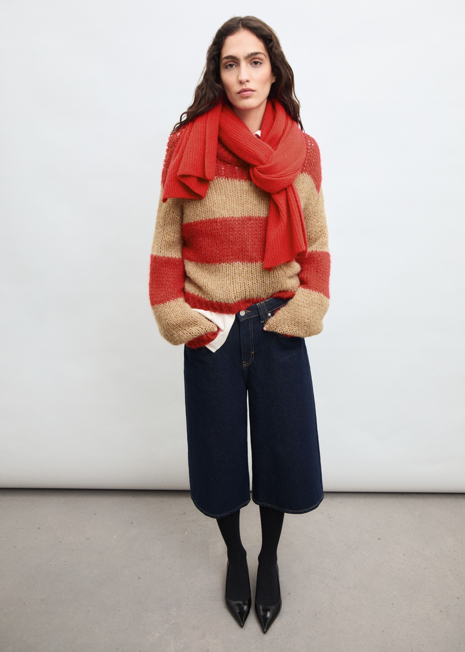 Chunky-knit striped sweater - Details of the article 7