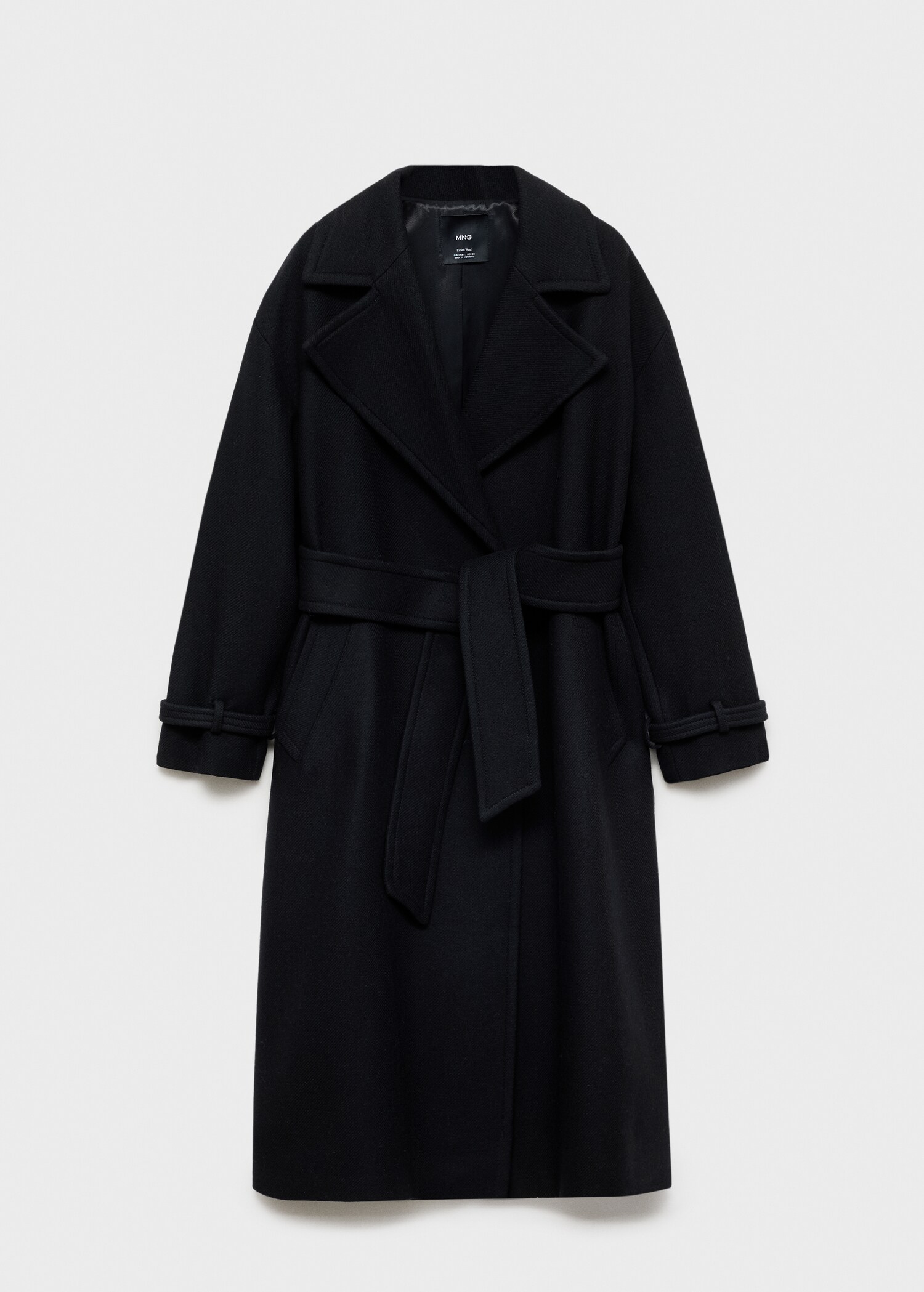 Manteco wool coat with oversized lapels - Article without model