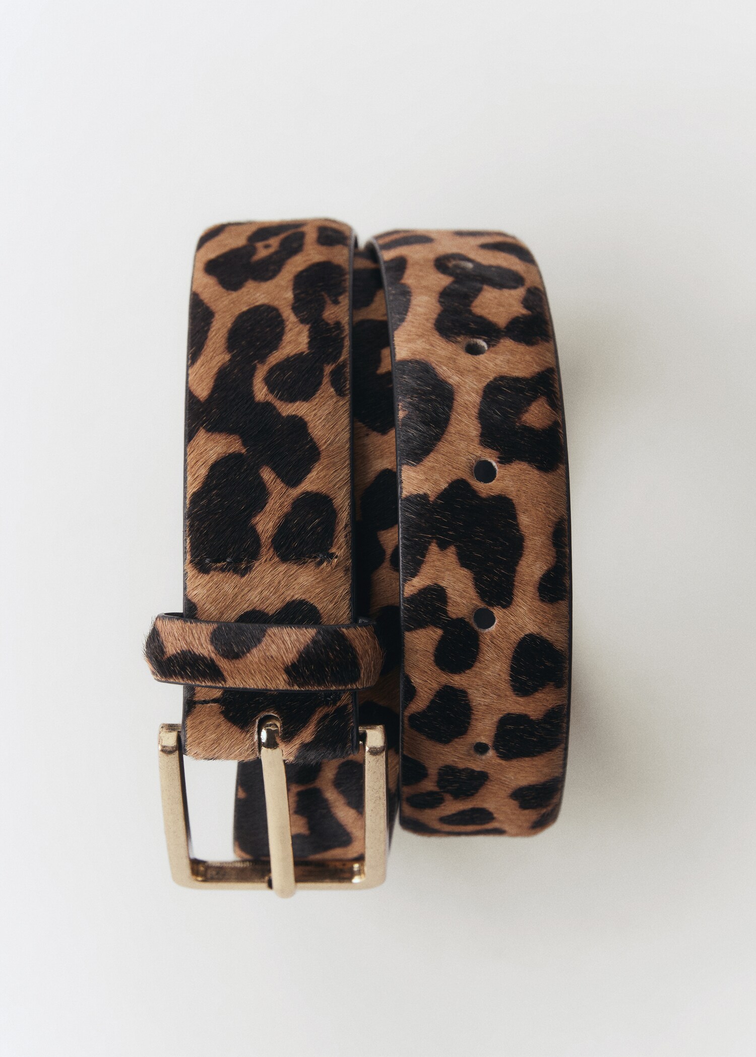 Leopard fur leather belt - Details of the article 2