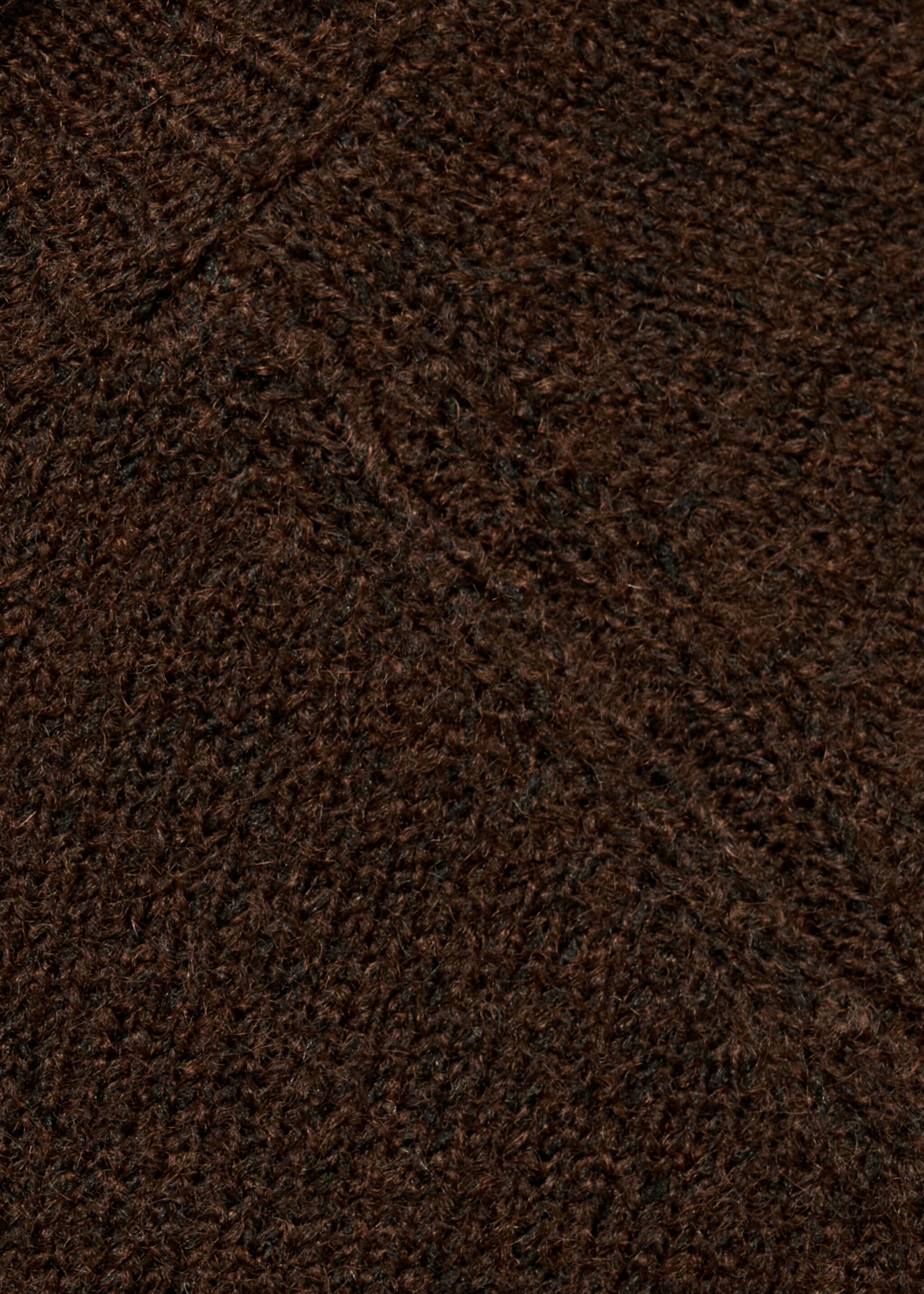 Round-neck knitted sweater - Details of the article 0, Brown. Ref: 87040456-00.