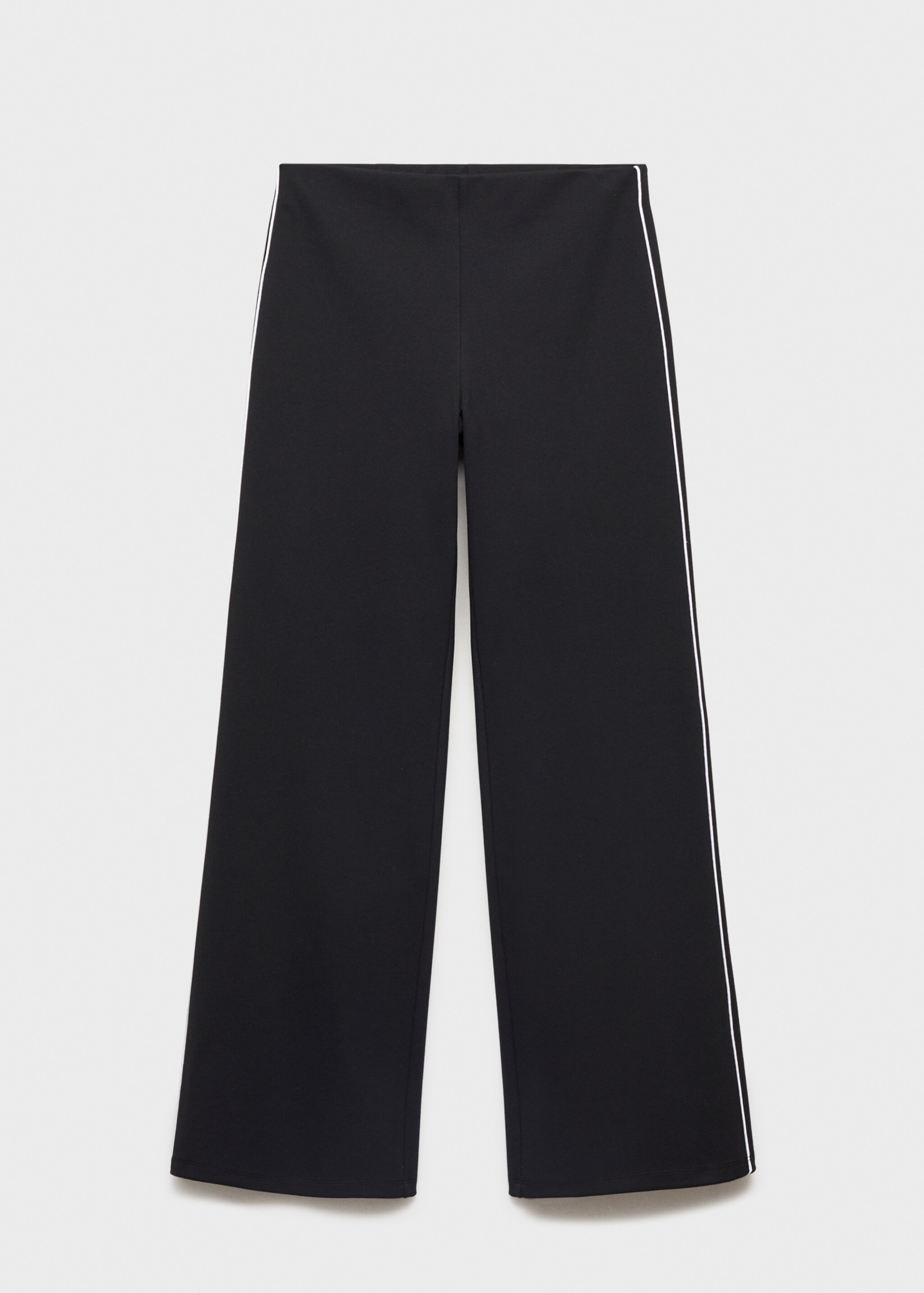 Knitted trousers with contrasting stripes - Article without model, Black. Ref: 87040457-00.