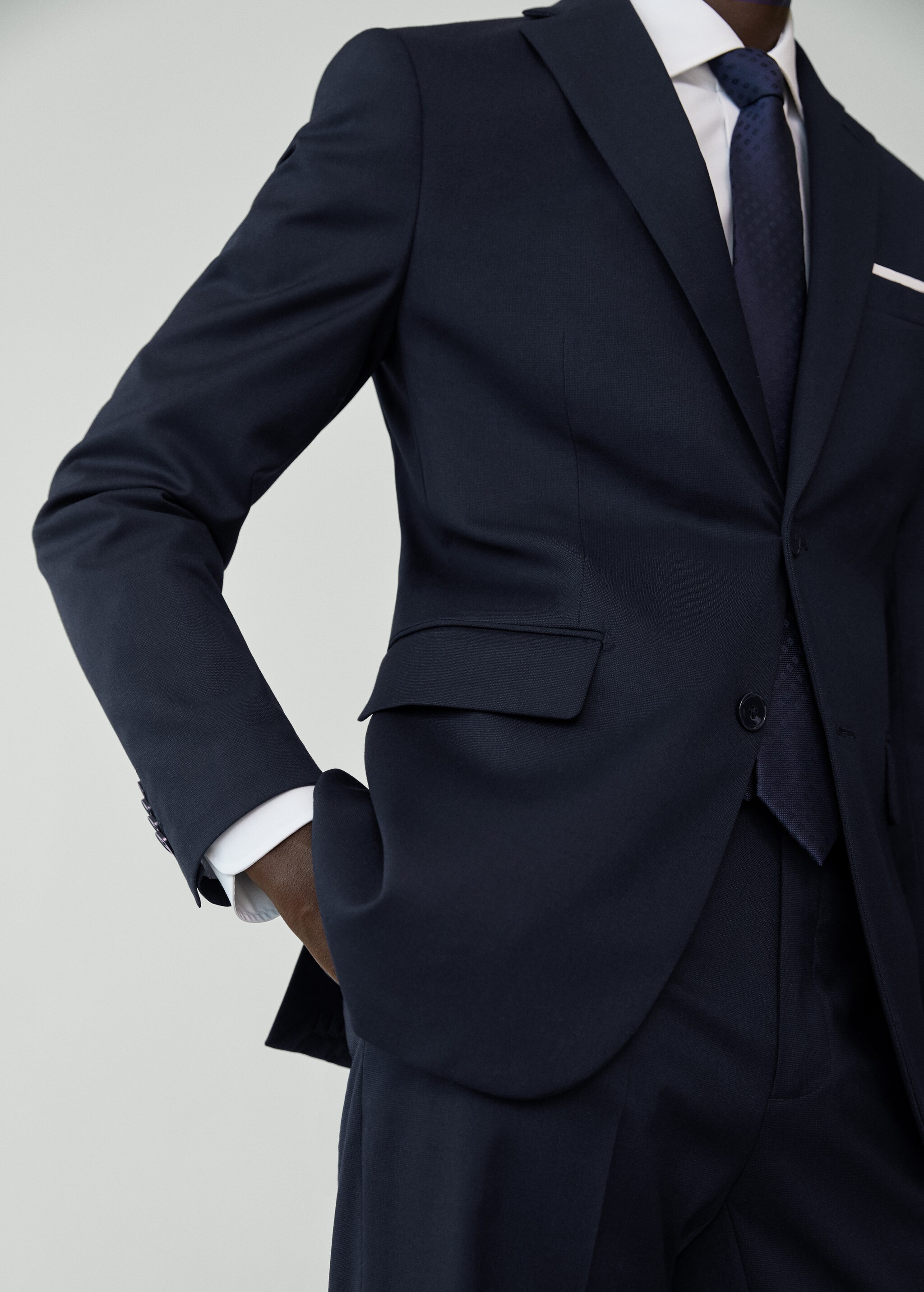 Oblekové sako regular fit s mikro strukturou - Detail zboží 2