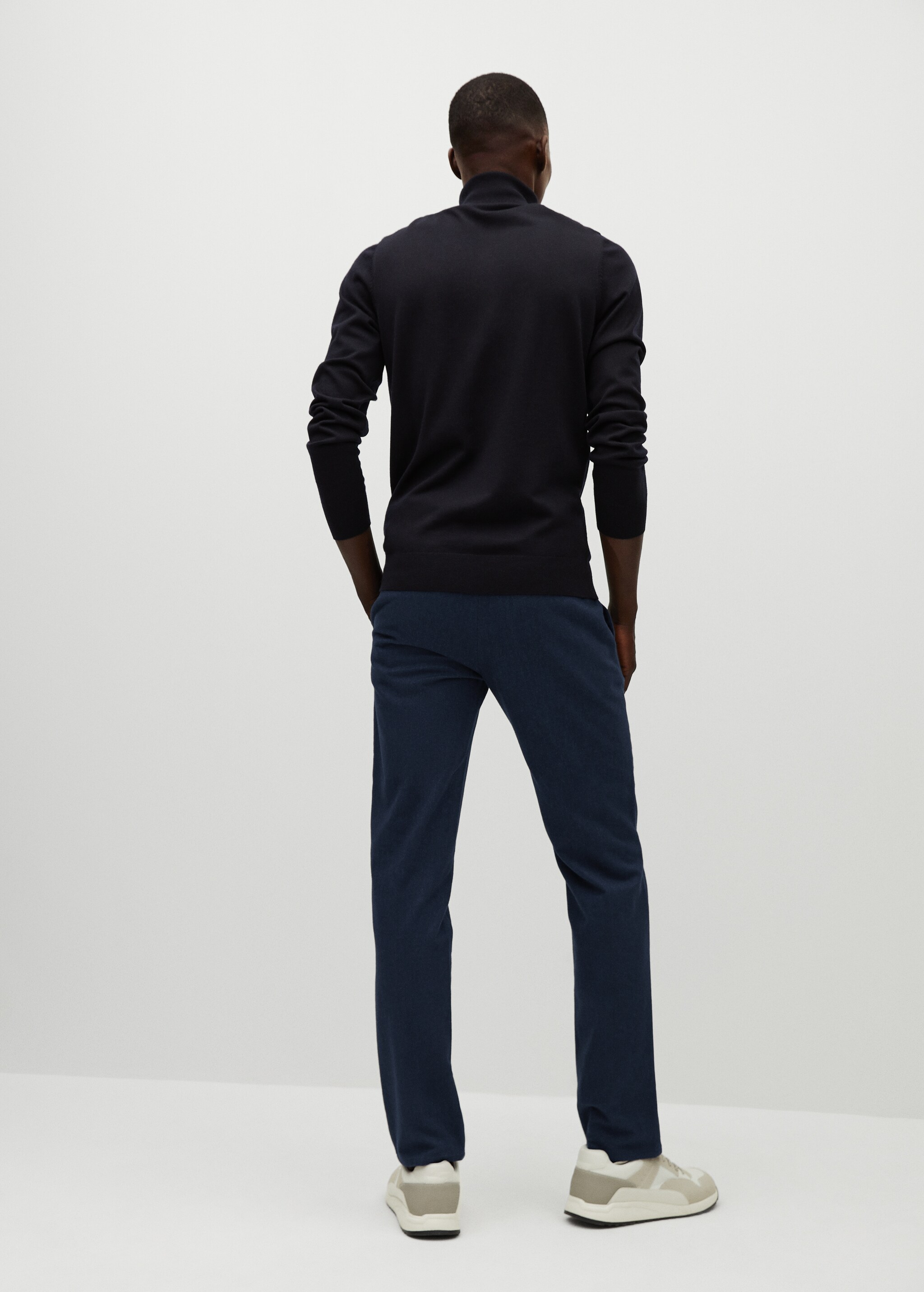 Bavlněné kalhoty slim fit - Zadní strana zboží